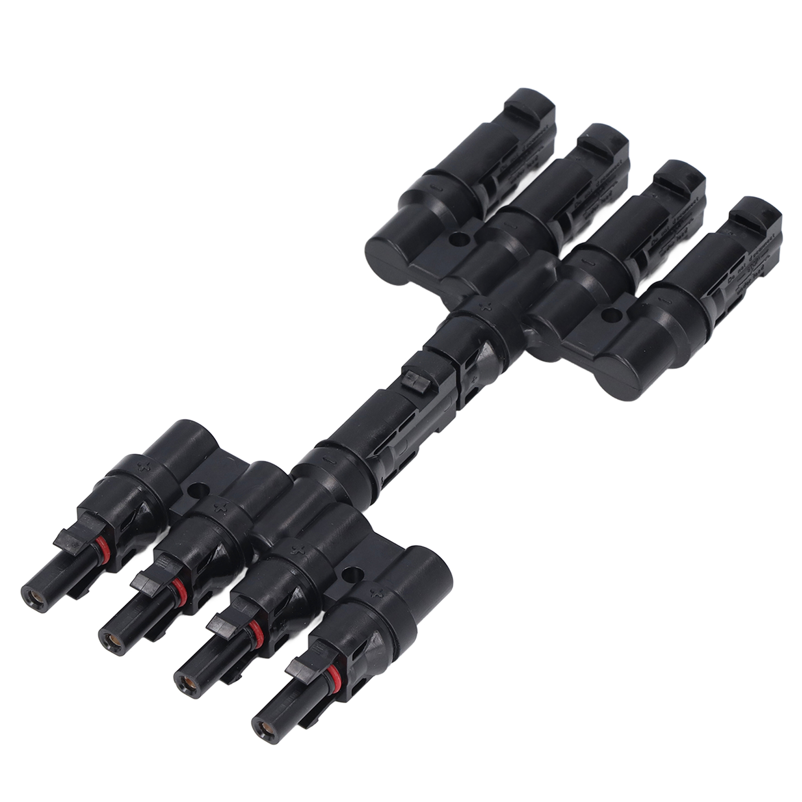 4-zu-1 T-förmige Photovoltaik-steckverbinder, Paarweise Verkauft, 50-a-kabelverteileradapter Aus Messing (stecker/buchse)