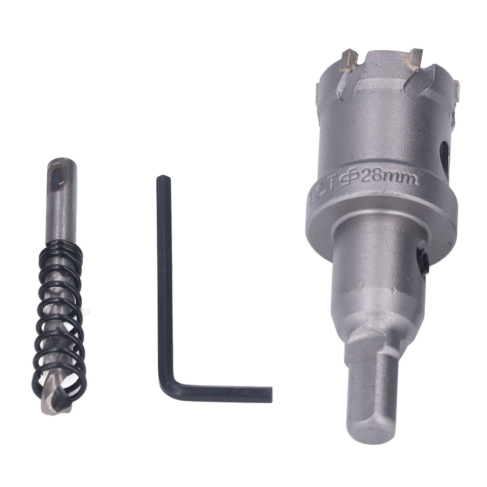 Tct-hartmetall-lochsägen-set Mit Dicken Zähnen Für Metall, Inklusive Innensechskantschlüssel Und 28 Mm / 1,1 Zoll Kernbohrer