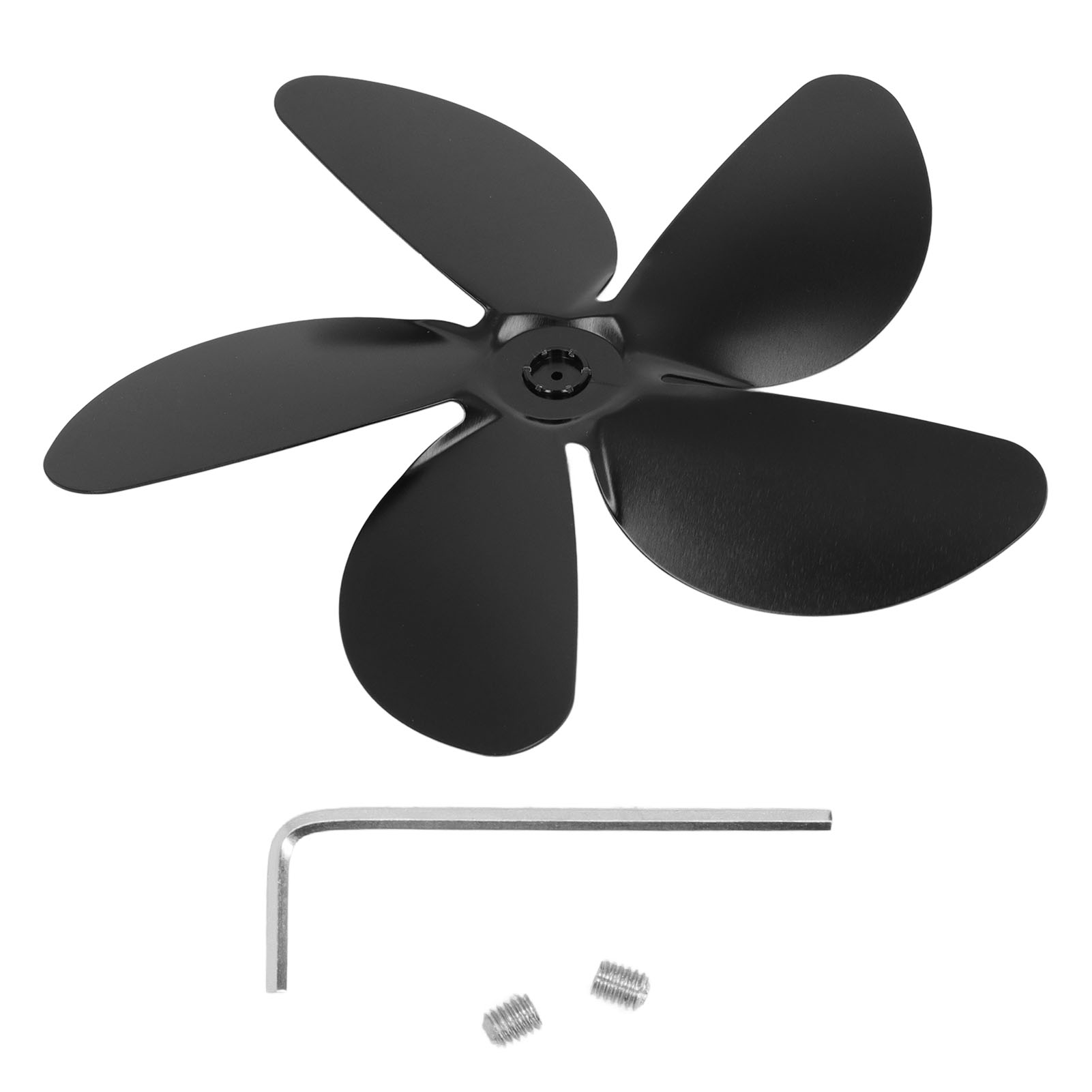 Ersatzflügel Für Holzofenventilatoren, Aus Aluminiumlegierung, 5 Flügel, Für Kamine, Für Den Hausgebrauch, Schwarz.