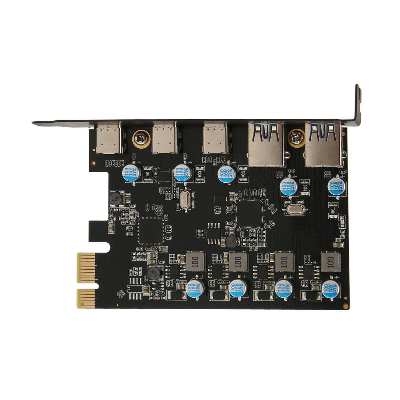 Up5300 Pcie-erweiterungskarte Mit 5 Usb 3.1-anschlüssen, 5 Gbit/s Hochgeschwindigkeitsübertragung, Für Windows 7, 8, 10 Und Os X Desktop-pcs