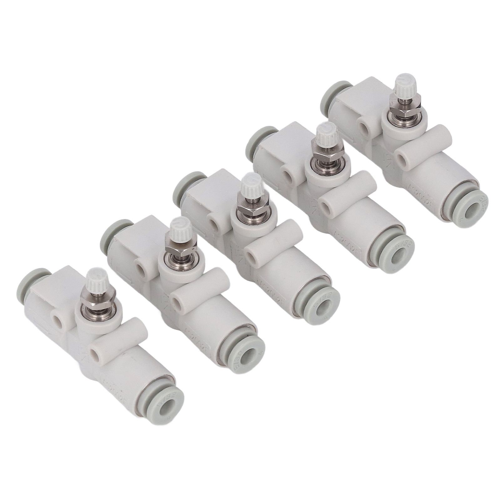 Packung Mit 5 Pvc-durchgangs-drosselklappen, Pneumatische Verschraubungen Für Rohre Mit 4 Mm Durchmesser