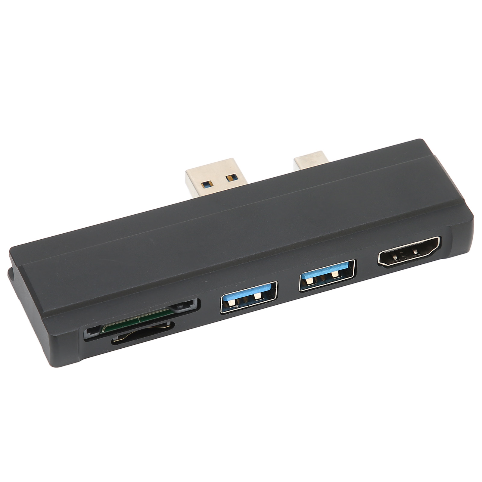 5-in-1 5gbit/s Speicherkartenleser Für Surface Dock, 4k-auflösung, Aluminiumgehäuse, Hot-swap-fähiger Usb 3.0-hub, Kompatibel Mit Windows 10 Und Windows Xp (schwarz).