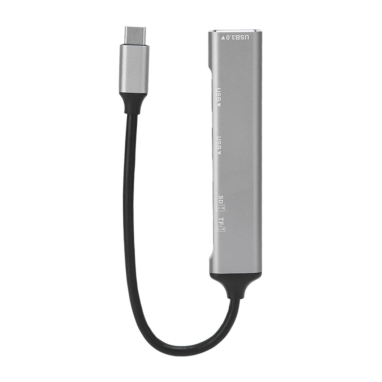 5-in-1 Plug-and-play Usb-c-hub, Usb-c-dockingstation Aus Metall, Usb-c-adapter Für Windows Und Linux, Schwarz