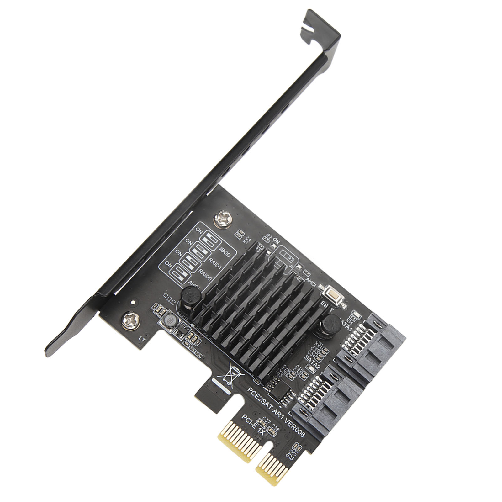 2-port Pcie Zu Sata 3.0 Erweiterungskarte, 6 Gbit/s, Multifunktionaler Pcie Sata Iii Raid-controller Für Windows 7, 8, 10 Und 11.