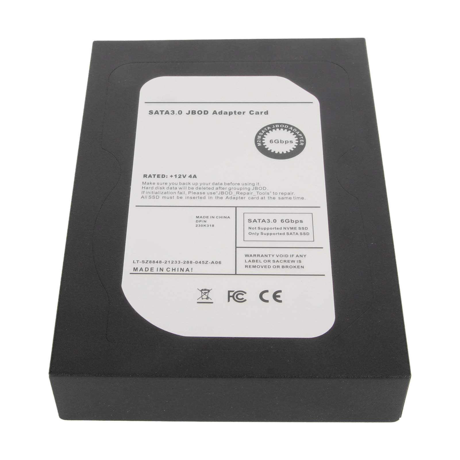 5-port M.2 Sata Auf 3,5-zoll Sata 3.0 (6 Gbit/s) Ssd-adapter - Jbod-gehäuse Für Windows 7, 8, 10 Und 11 (kompatibel Mit 2230, 2242, 2260 Und 2280 Ssds)