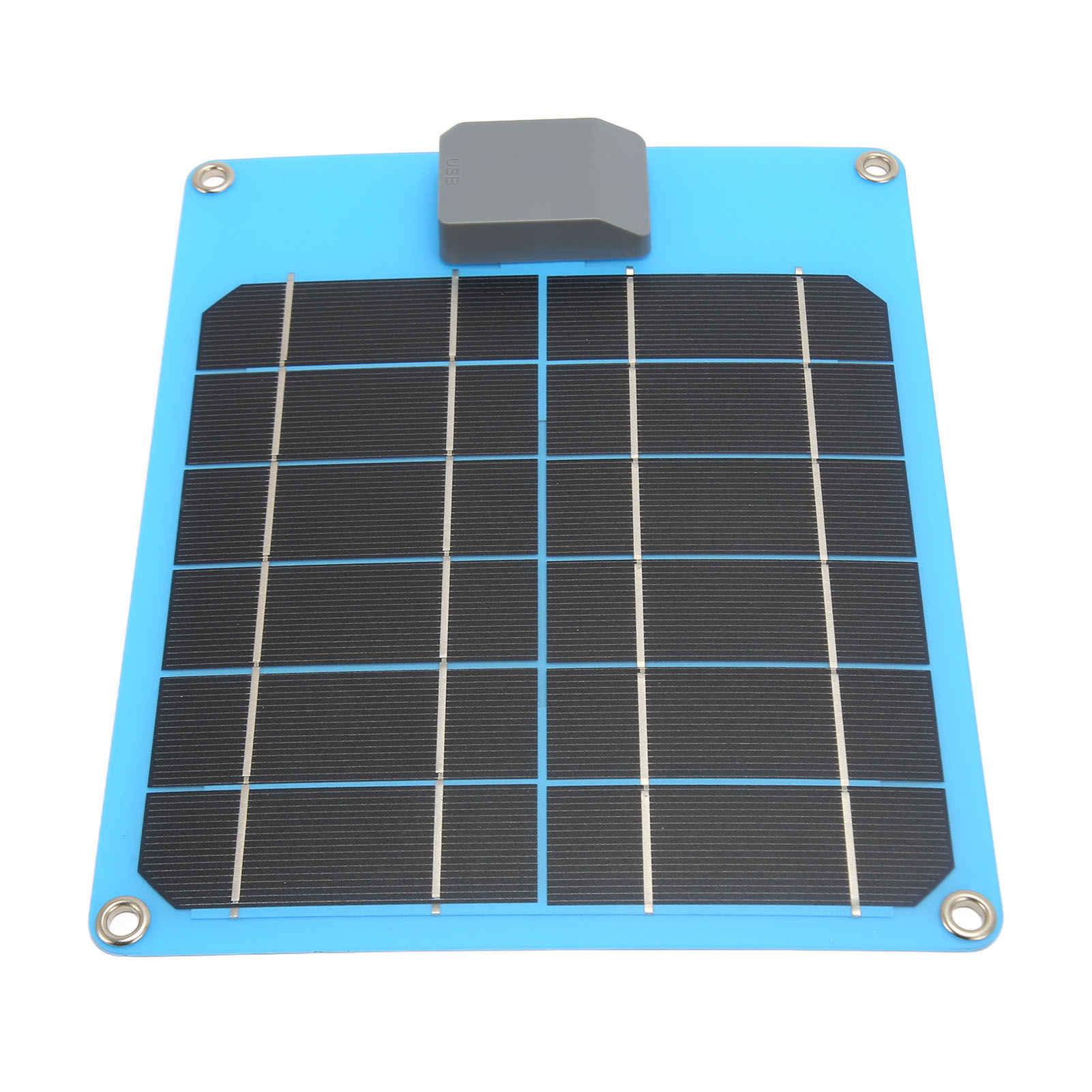 Mini-usb-solarpanel 6w 5v Ip67 Wasserdicht, Monokristallin, Kompaktes Solarmodul Für Wanderungen (blau).