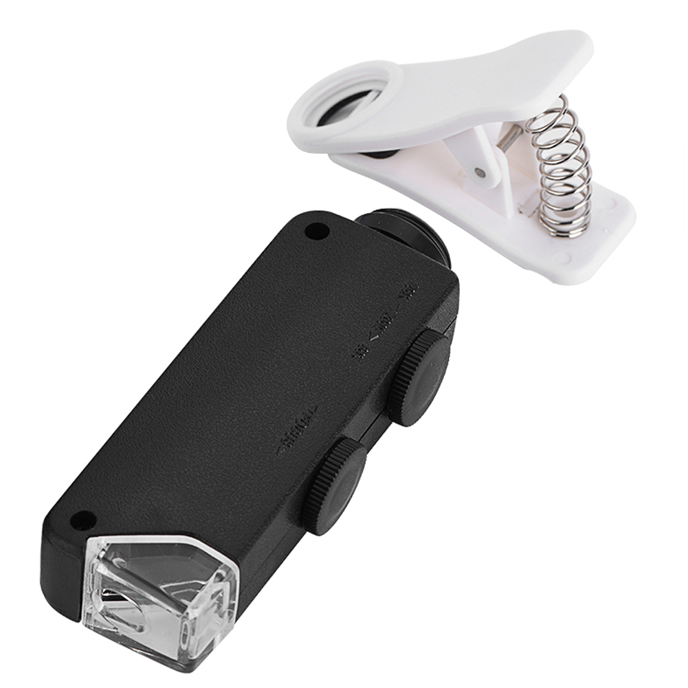 60- Bis 100-fache Optische Zoom-led-mikroskoplinse Mit Klemme Für Mobiltelefone