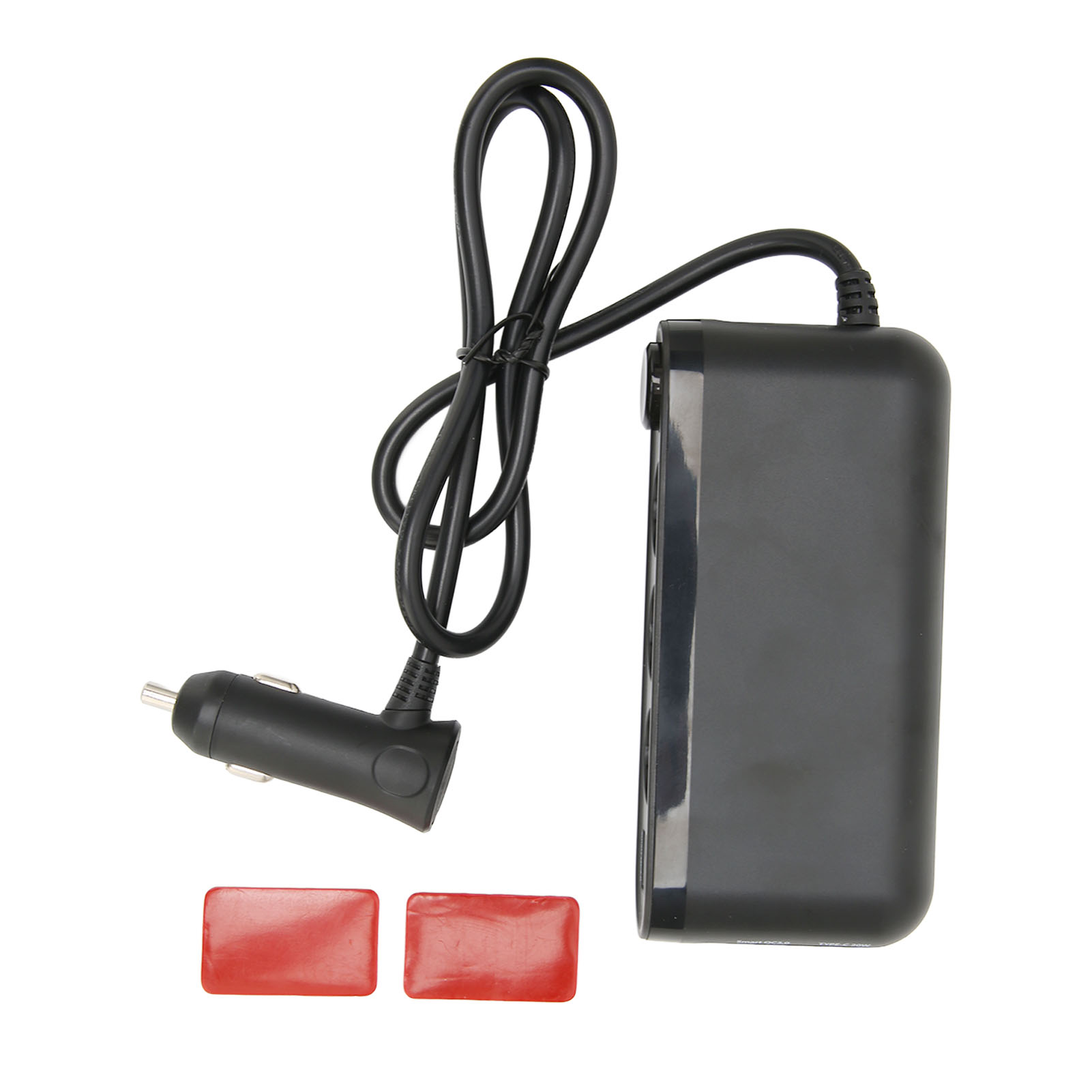 Zigarettenanzünderadapter Mit Zigarettenanzünderstecker Und 3 Usb-anschlüssen (3 Zigarettenanzünderbuchsen Und 1 Usb-c-anschluss).