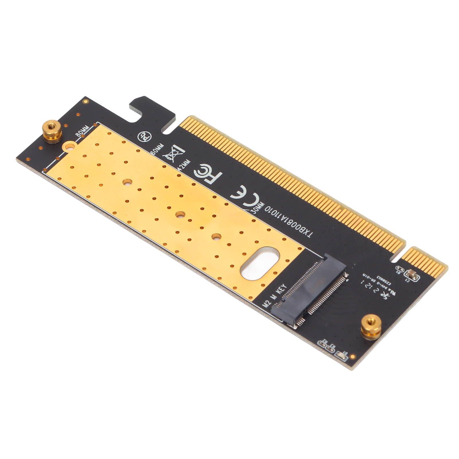 M.2-zu-pcie-8-gb/s-adapter, Kompatibel Mit Pcie X16 2280/2260/2242/2230-steckplätzen Und Ausgestattet Mit Einem Kühlkörper, Für Windows Und Linux.