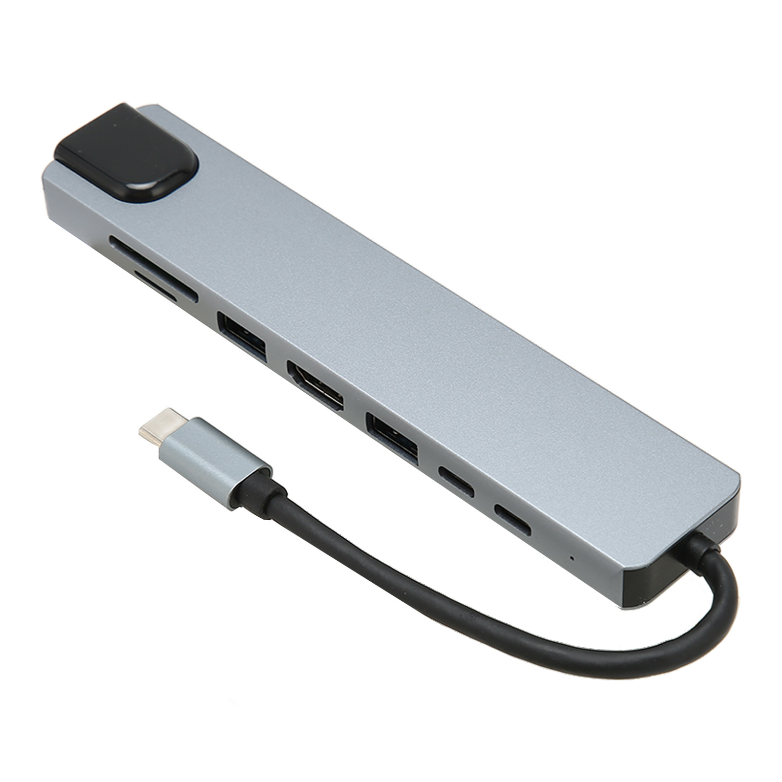 8-in-1-dockingstation Mit Usb-c-anschluss (usb 3.0, Usb 2.0), Hd-speicherkartenleser Und Rj45-multimedia-schnittstelle, Grau