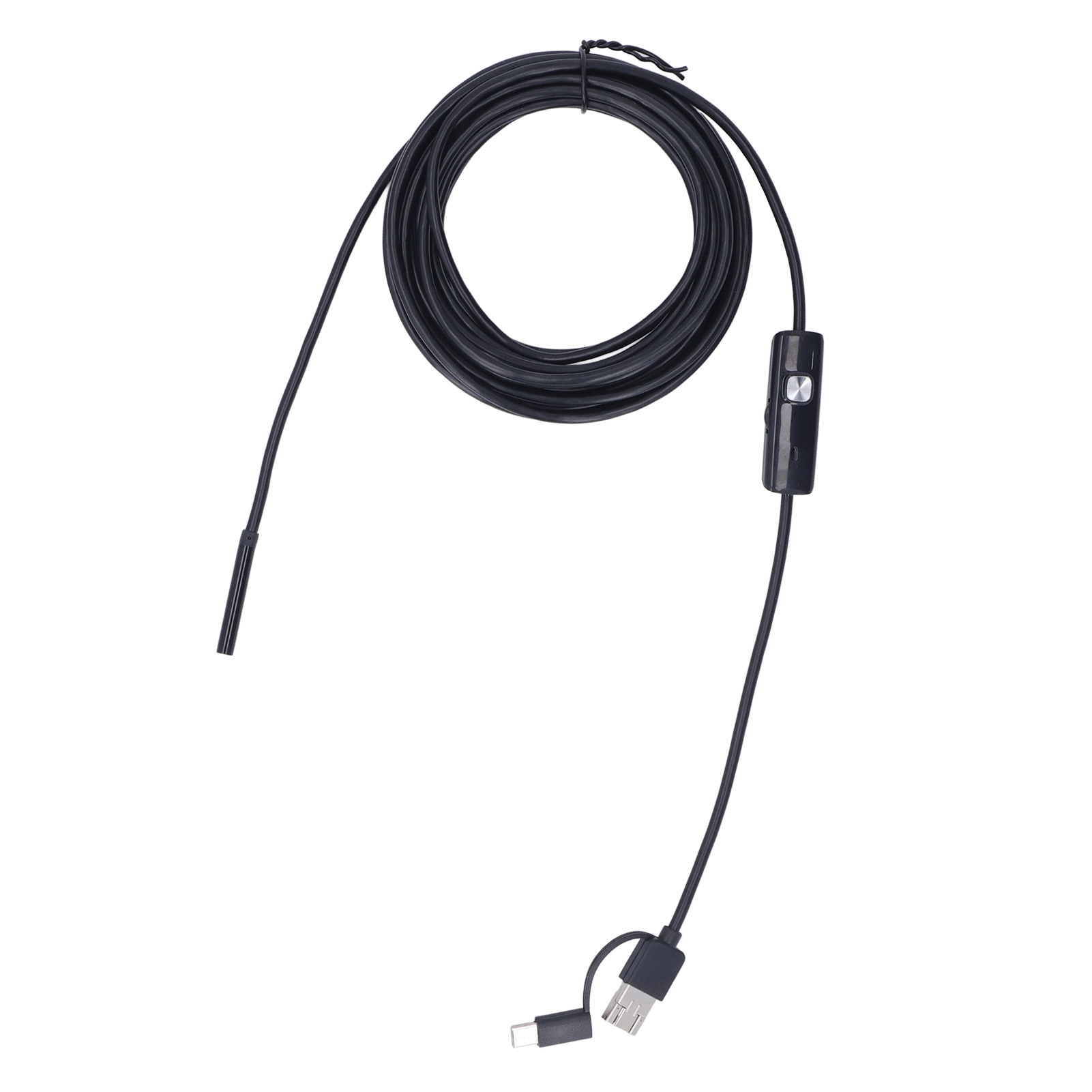 3-in-1 Endoskopkamera Für Mobiltelefone, Pcs Und Android-geräte, Mit Usb-typ-c-kabel Und Led-leuchte Für Den Automobilbereich, 5 Meter Langem Kabel Und 5,5 Mm Kabel.