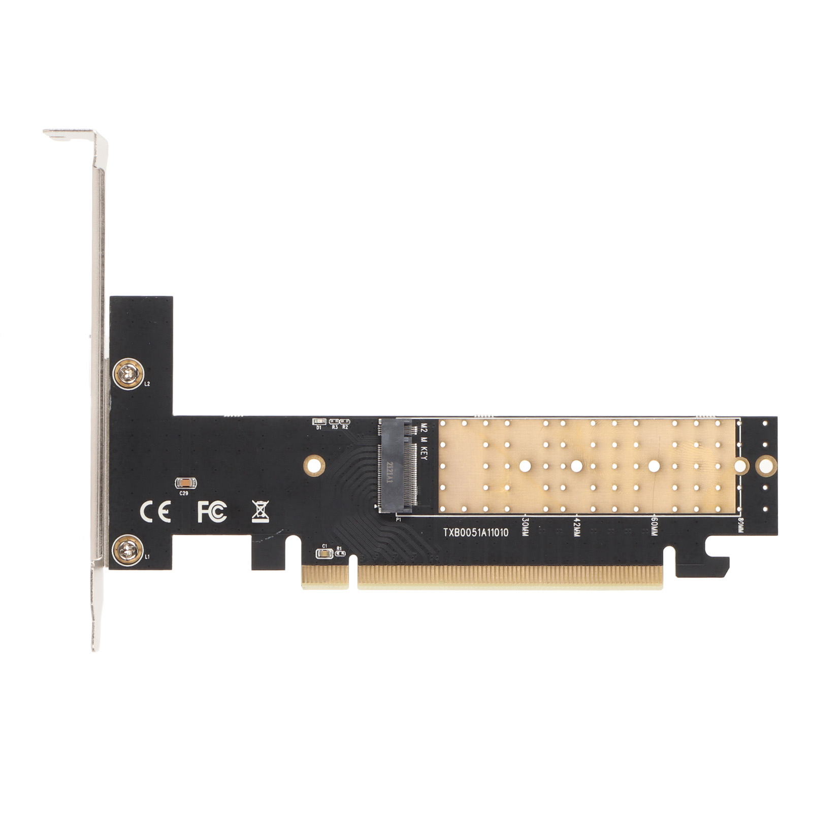 M.2 Nvme Zu Pcie 3.0 X16 Adapter: Pcie-erweiterungskarte Für Nvme Ssds Bis Zu 32 Gbit/s (m-key, 2280, 2260, 2242 Und 2230 Mm Formate).