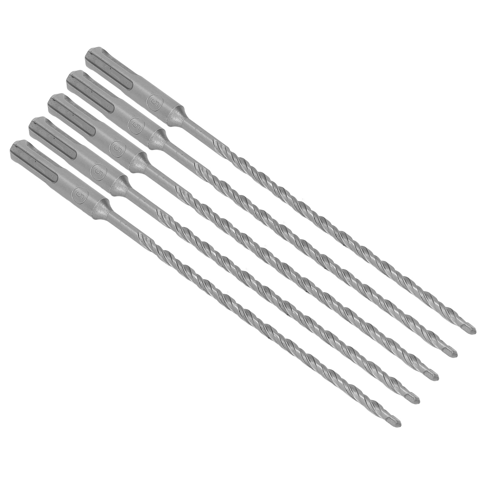 Set Mit 5 Hartmetall-schlagbohrern, 2 Schneiden, Für Ziegel Und Beton, 210 Mm, 5 Mm / 0,2 Zoll