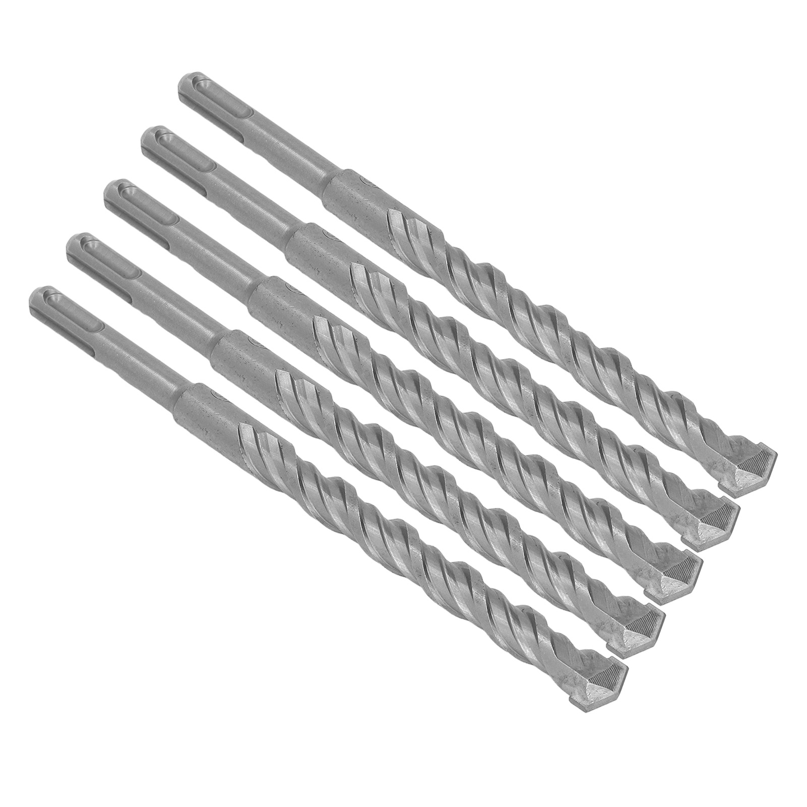 Set Aus 5 Hartmetall-schlagbohrern, 2 Schneiden, Für Ziegel Und Beton, 210 Mm X 16 Mm (0,63 Zoll).