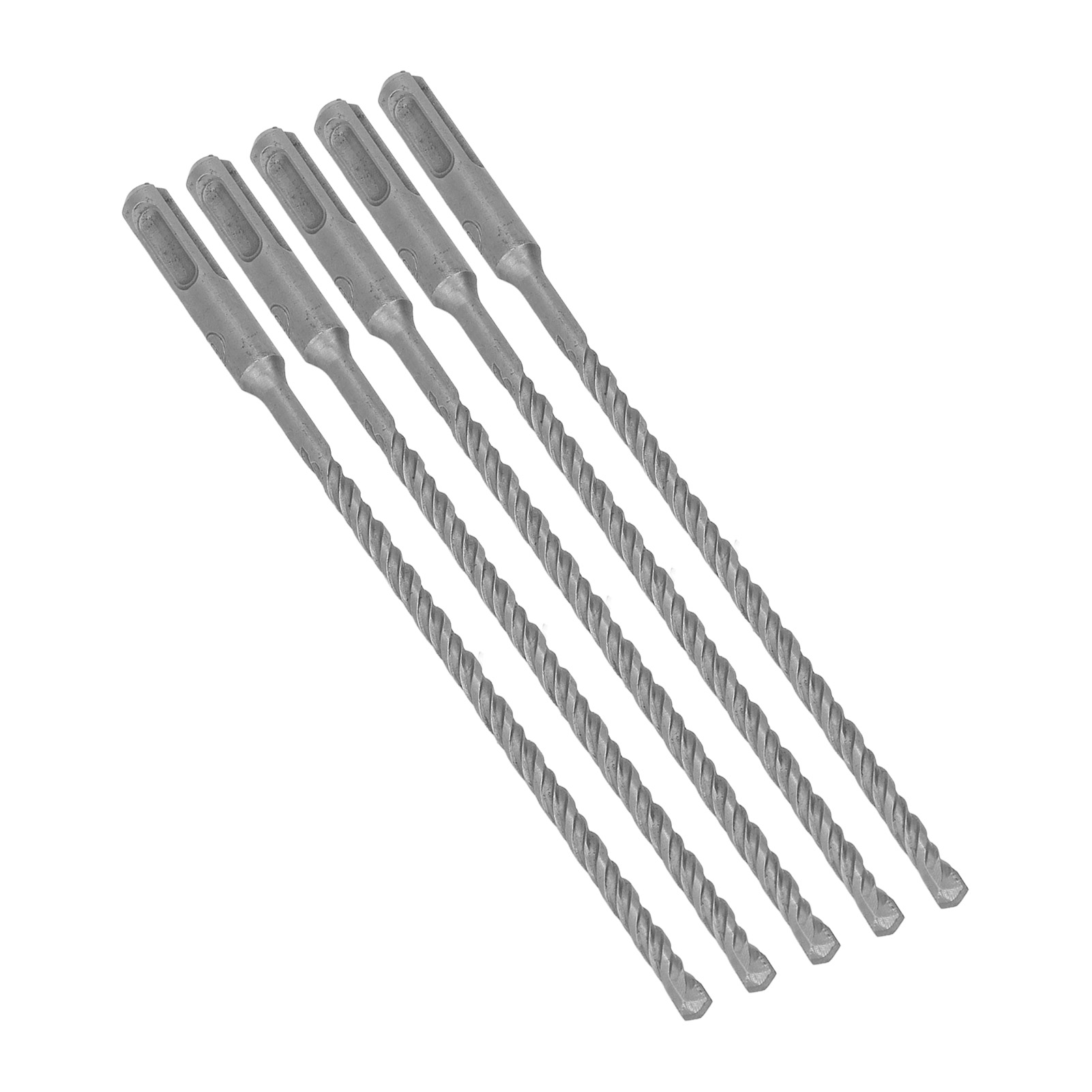 Set Mit 5 Hartmetallbestückten Schlagbohrern, 2-schneidige Spiralbohrer Für Ziegel Und Beton, 210 Mm, 6 Mm / 0,24 Zoll