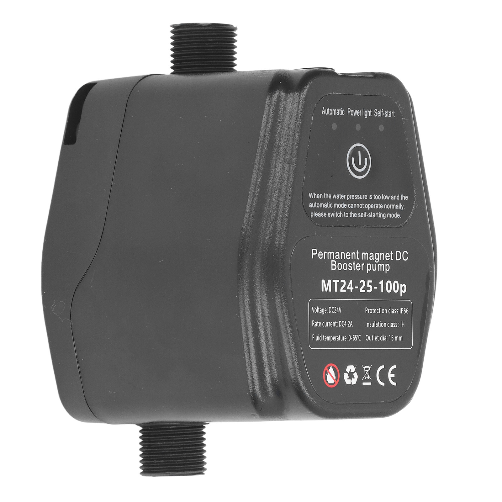 Automatische Permanentmagnet-boosterpumpe Für Die Gartenbewässerung, Bürstenloser Gleichstrommotor, 100 W, 24 V, Schwarz, 100–240 V Eu-stecker
