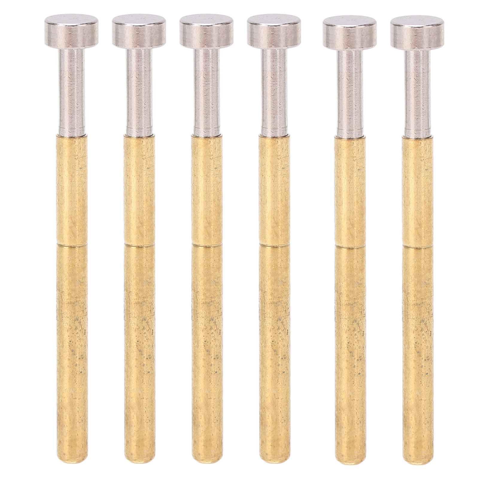100 Pogo Pin Flachkopf-federprüfspitzen, Messing, Rohrdurchmesser: 2,36 Mm (0,1 Zoll), Rohrdurchmesser: 34 Mm (1,3 Zoll), Für Die Prüfung Von Leiterplatten.