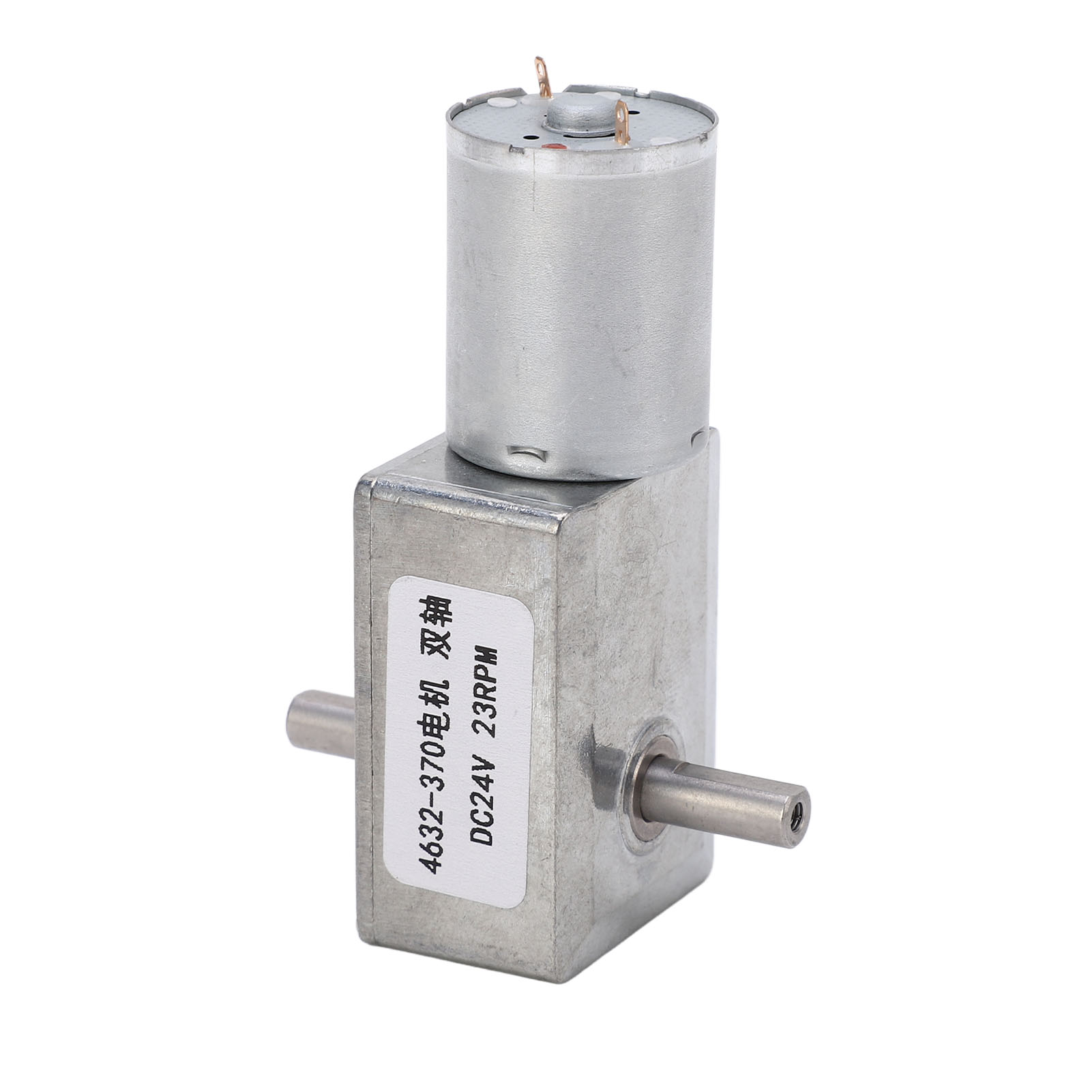 Gleichstrom-schneckengetriebemotor 4632 370, Doppelwelle, Aluminium Und Messing, Mini-turbine Für Elektrolüfter, 24 V Dc, 10 U/min