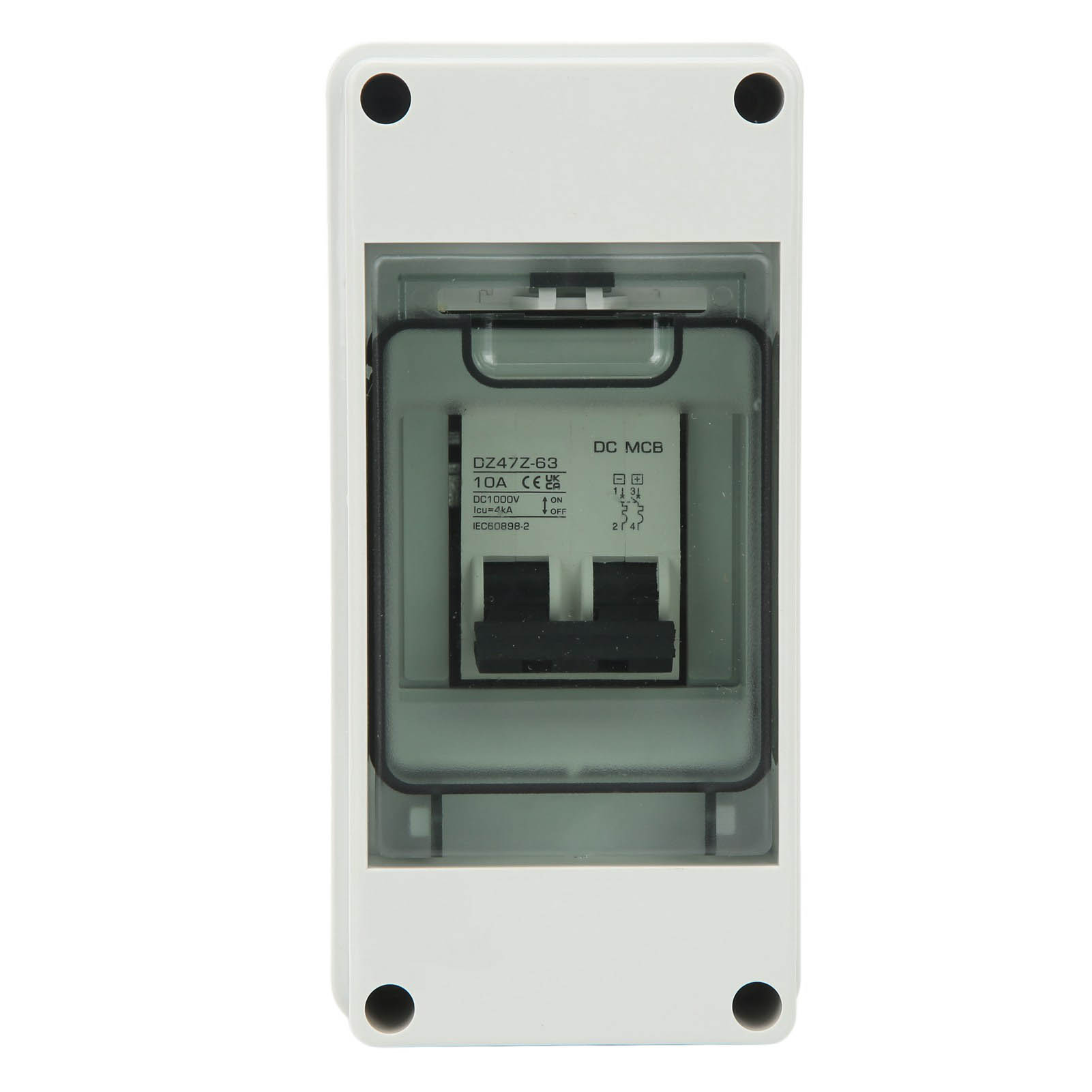 2-poliger, 10-a-ip65-wasserdichter Dc-leistungsschalter, Miniatur-dc-trennschalter Mit Gehäuse Für 1000-v-photovoltaikmodule