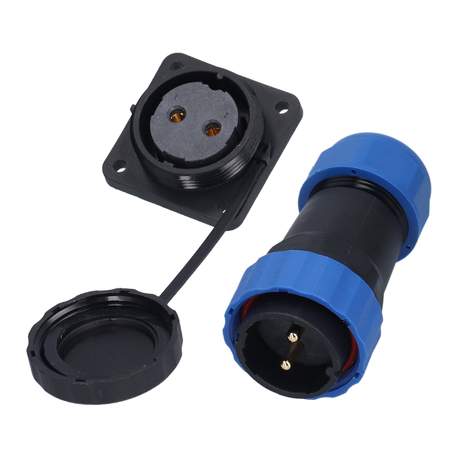 Wasserdichter 4-loch-vierkantstecker Ip68, 380 V 45 A Luftfahrt-stromstecker Für Kabel, Sp282-stift