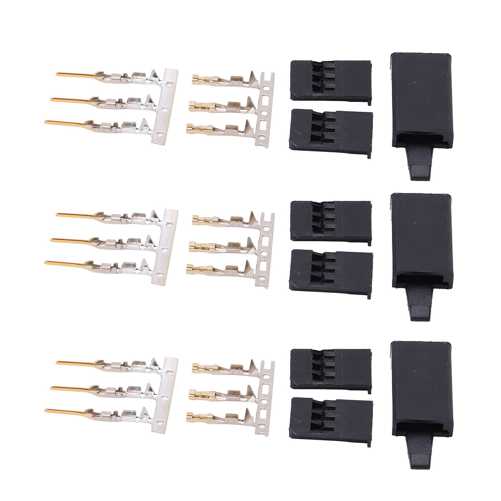 Set Mit 50 Servo-empfängersteckern Mit Verriegelungsmechanismus Und Vergoldeten Stecker- Und Buchsenkontakten