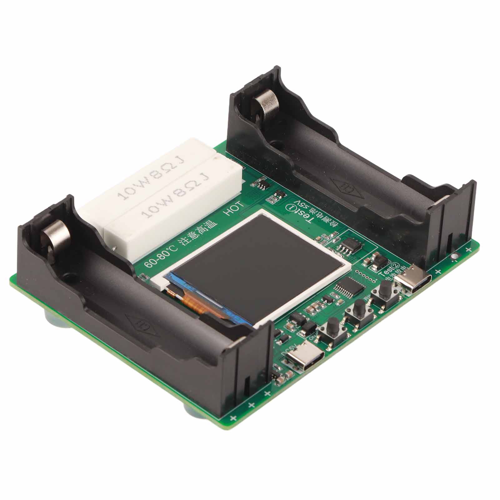 Interner Batteriewiderstandstester, 1,77-zoll-lcd-bildschirm, Einstellbare Modi, Kapazitätstester Für 18650-lithium-akkus, 5 V Gleichstrom