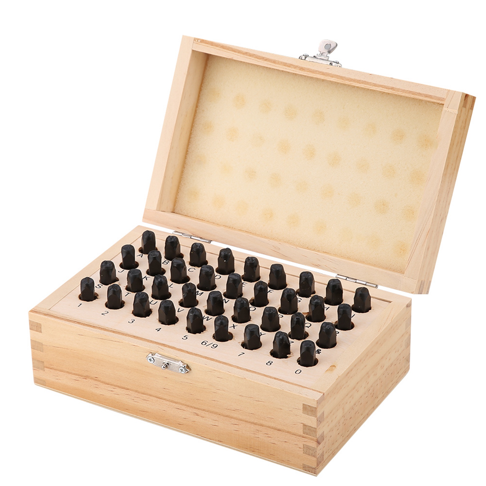 Satz Mit 36 4-mm-stahlstempeln Für Buchstaben Und Zahlen