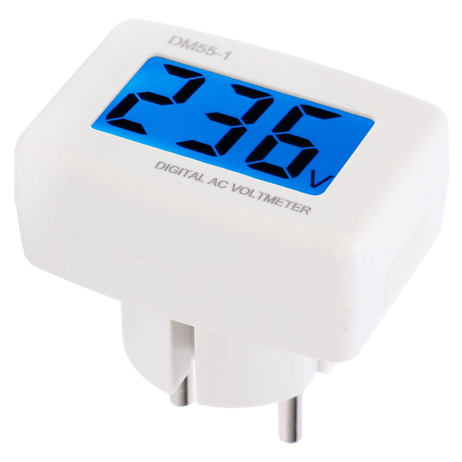 Digitales Voltmeter-amperemeter Für Haushaltsanwendungen (dm55-1, Eu-stecker, 80-300 V Ac)