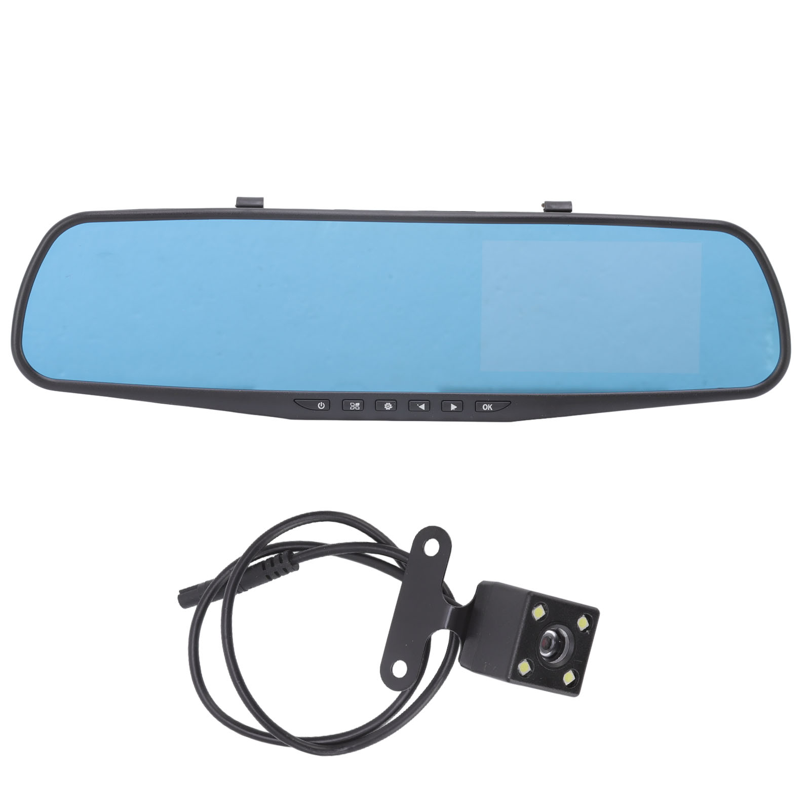 Im Rückspiegel Integrierte Dashcam, 4,3-zoll-bildschirm, 1080p-loop-aufnahme, G-sensor, Einparkhilfe