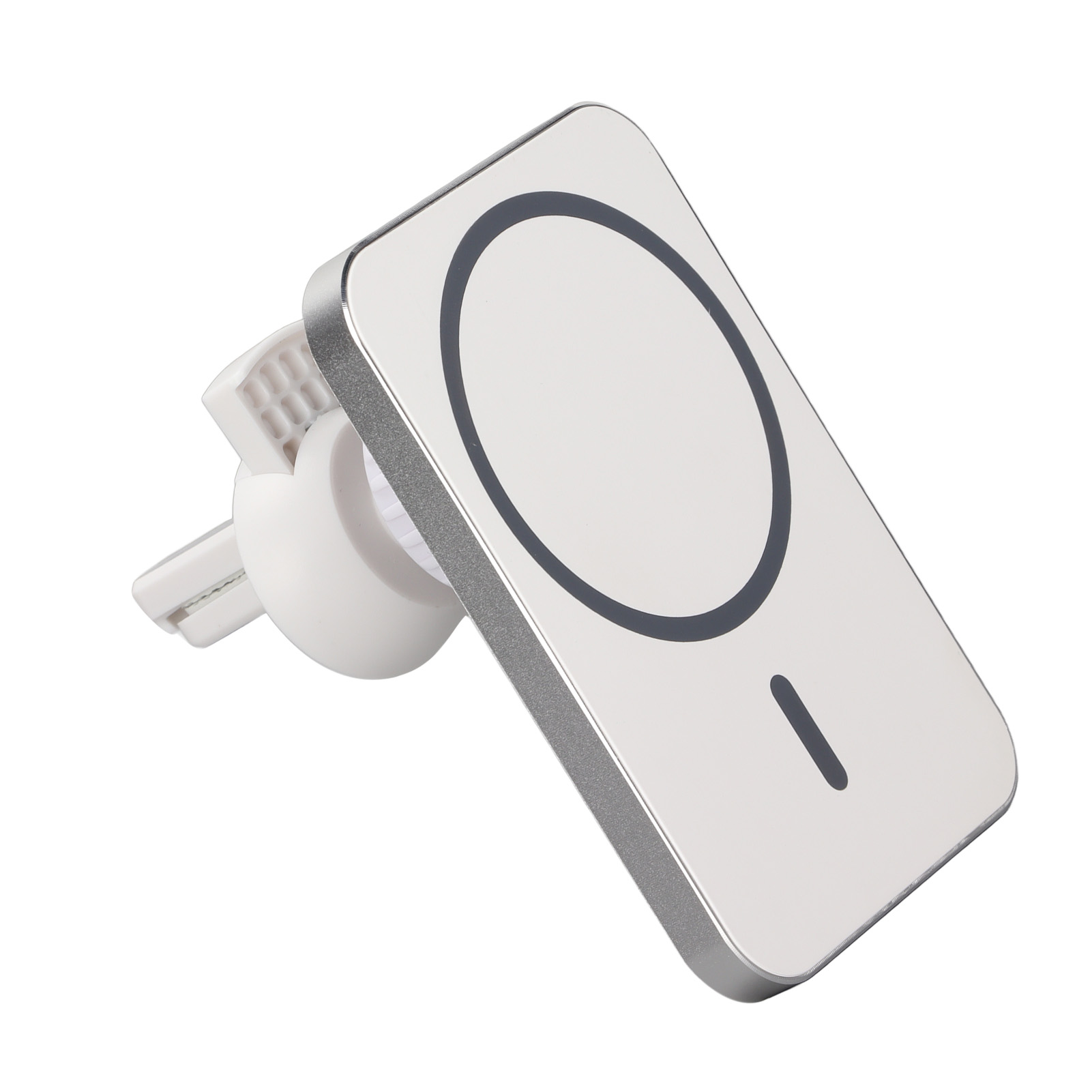 Kabelloses 15-w-schnelllade-autoladegerät, 360° Drehbare Magnethalterung, Stabil, Robust Und Langlebig, Weiß