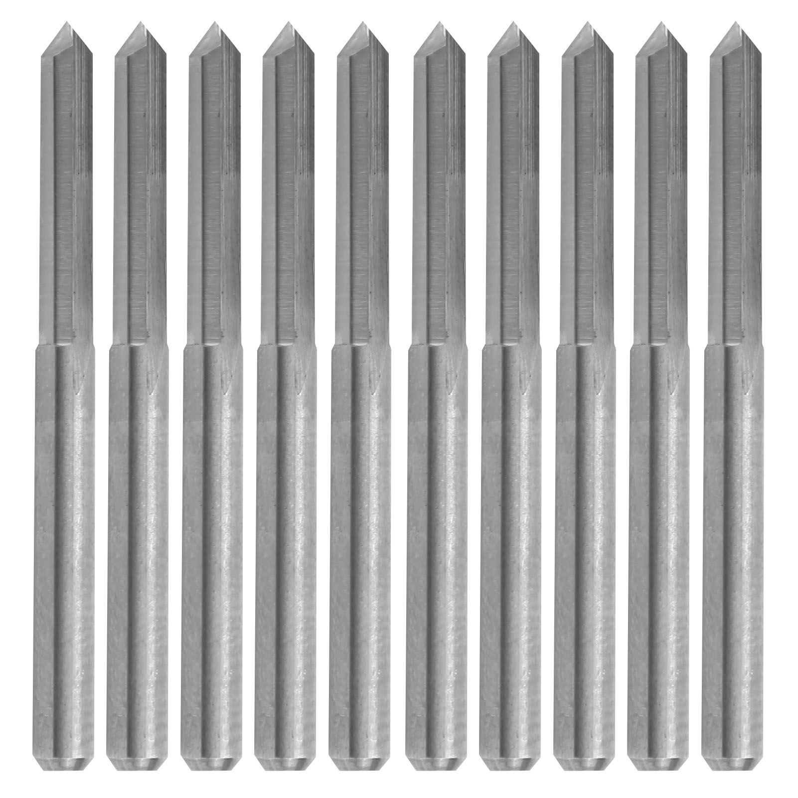 10 Cnc-holzfräser, 3,175 Mm Lang, Aus Wolframstahl, Zum Gravieren Und Fräsen, 90°-winkel X 0,1 Mm