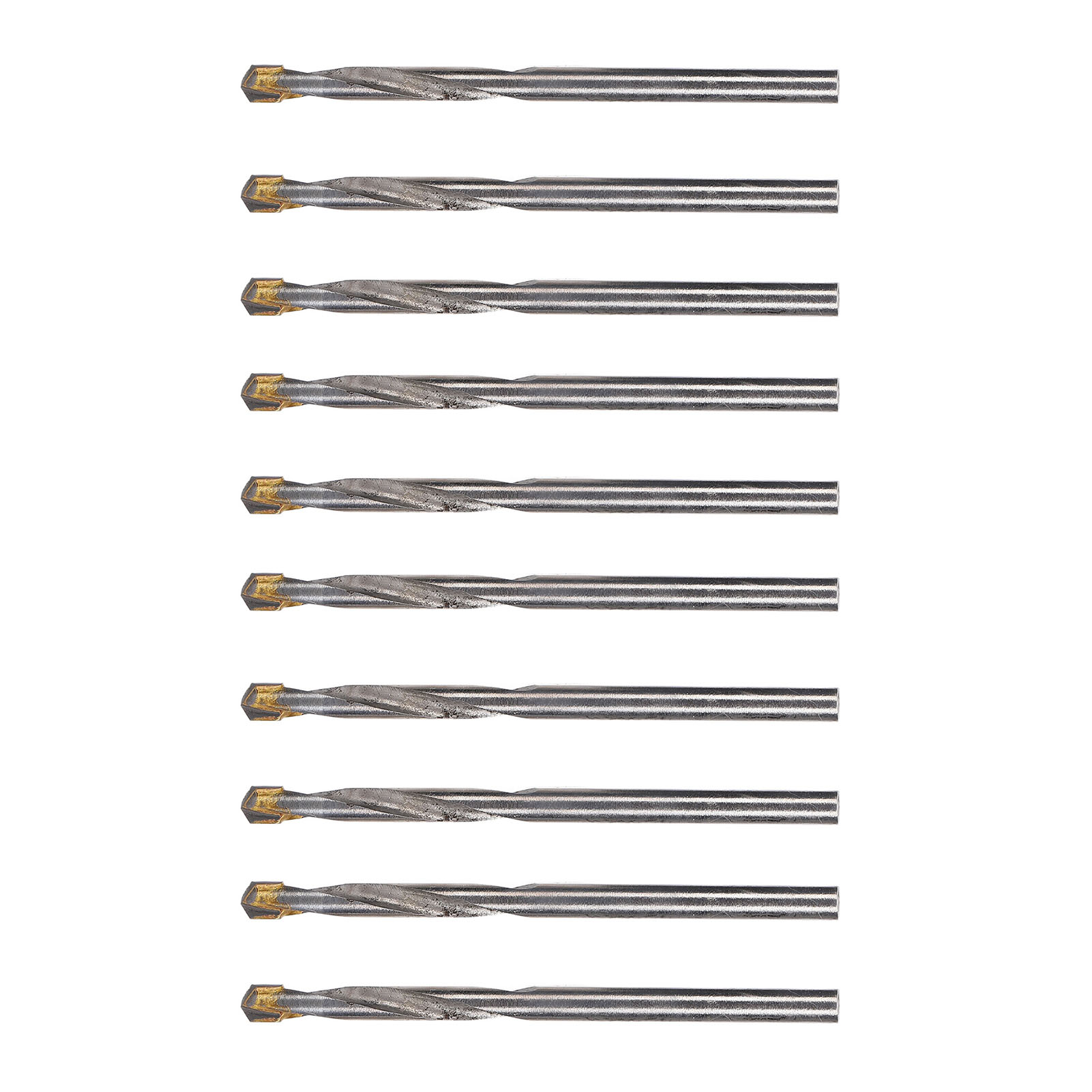 Set Mit 10 Spiralbohrern Aus Wolframstahl Mit Geradem Schaft Für Holz- Und Metallbearbeitung, Elektrowerkzeuge, 4,2 Mm
