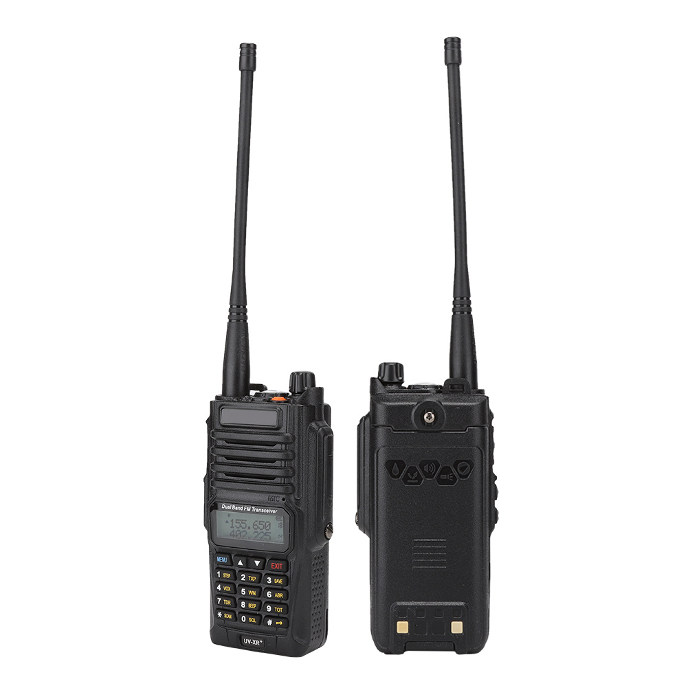 Baofeng Uv-xr Plus 128-kanal-funkgerät, Ip57 Wasserdicht + Handmikrofon, 100–240 V Eu-stecker