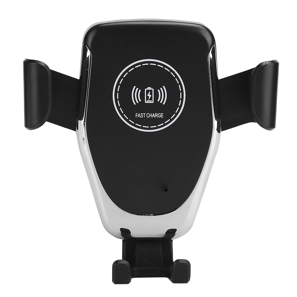 Silver Edge Abs-autohalterung Mit Schnellladefunktion, 360°-drehung, Sicher Und Zuverlässig, Hocheffizientes Kabelloses Ladegerät Für Mobiltelefone, Schwarz.