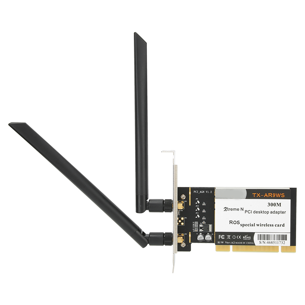 Ar9223 300mbps 802.11bgn Drahtlose Wi-fi-netzwerkkarte Für Desktop-pcs (pci) (2 Antennen)