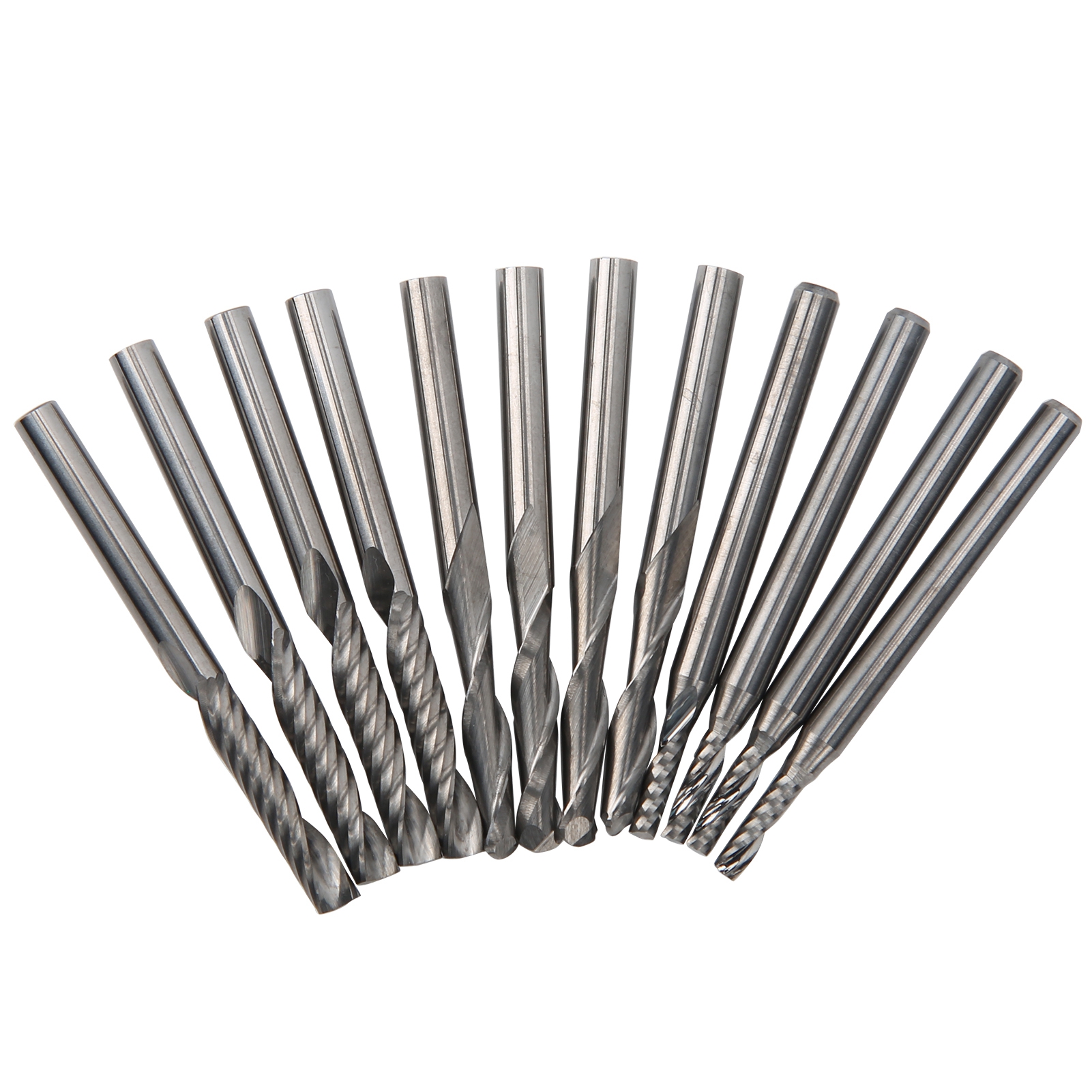 Set Mit 12 Holzfräsern 3,175 X 17 Mm / 2 X 8 Mm Zum Schnitzen Und Gravieren