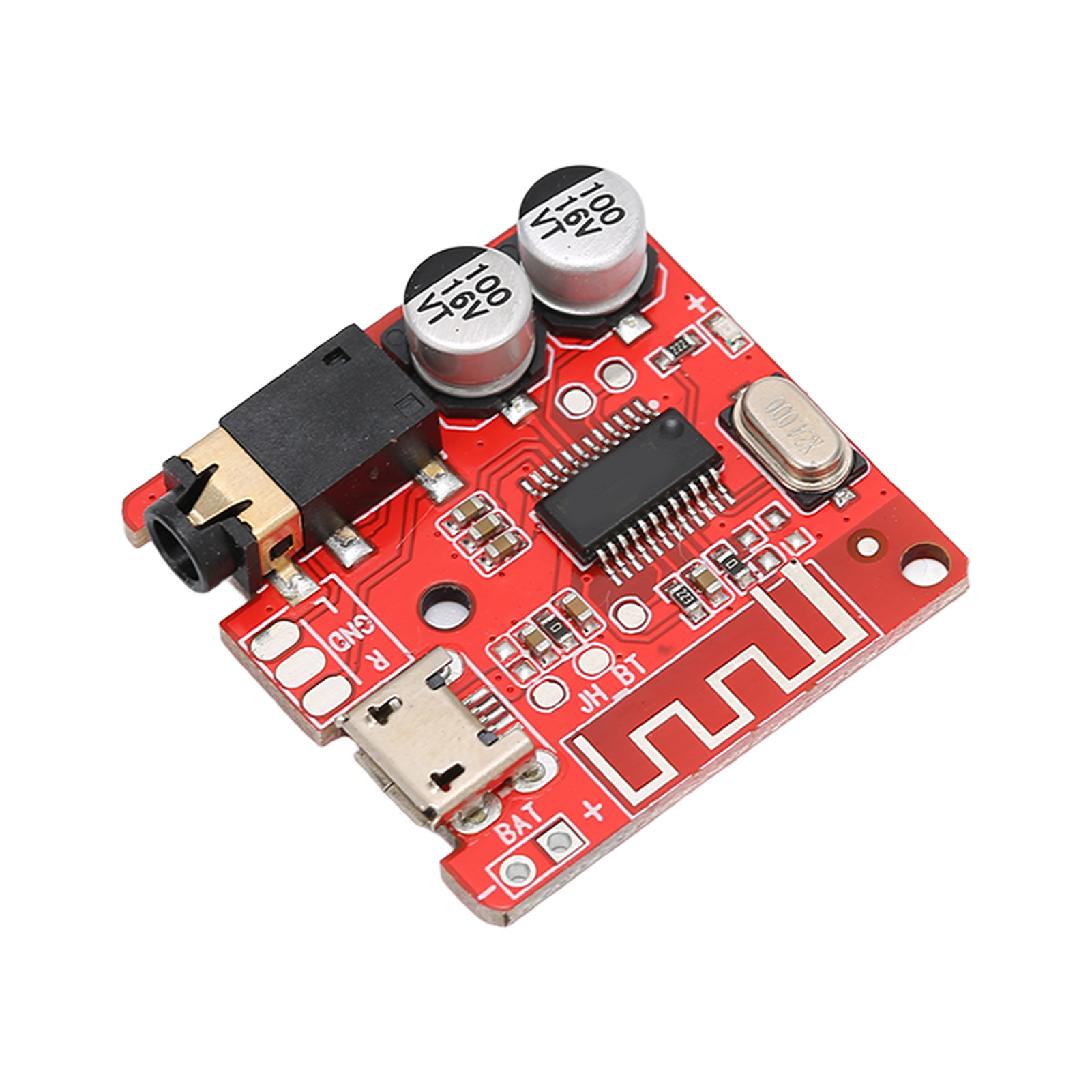 Bluetooth-stereo-verstärkerplatine, 3,7–5 V, Bluetooth 5.0, Verlustfreie Klangwiedergabe, Autolautsprecherverstärker, Für Den Selbsteinbau, Mit Led-anzeige
