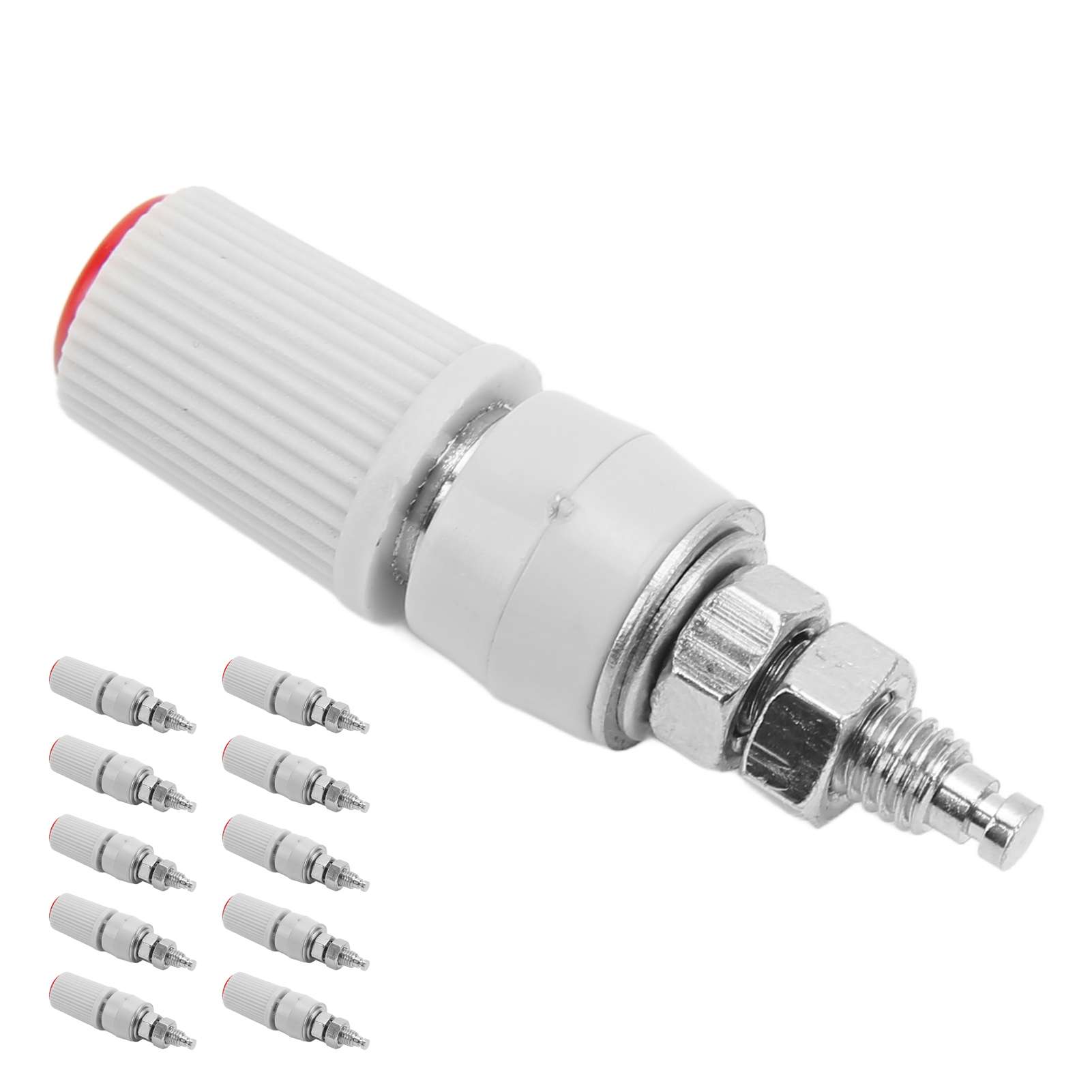 Packung Mit 10 4mm M5 Bananensteckern (weiblich, Vernickelt, Kupfer) Für Elektronische Geräte (rot)