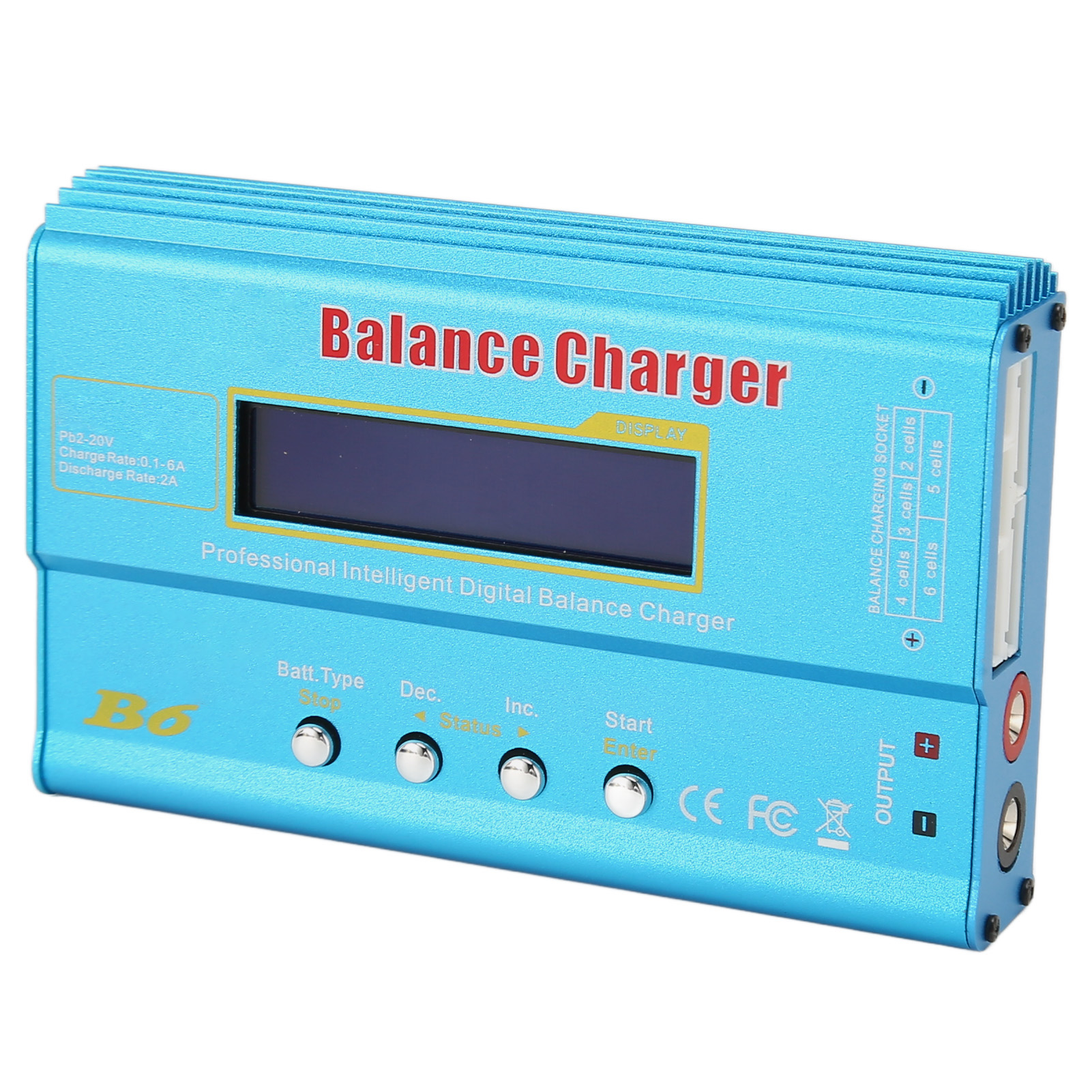 80w Lipo-akku-balancing-ladegerät (1 Bis 6s) Mit Lcd-bildschirm, Kompatibel Mit Rc-modellen Nimh, Nicd, Li-ion, Lfp Und Sla.