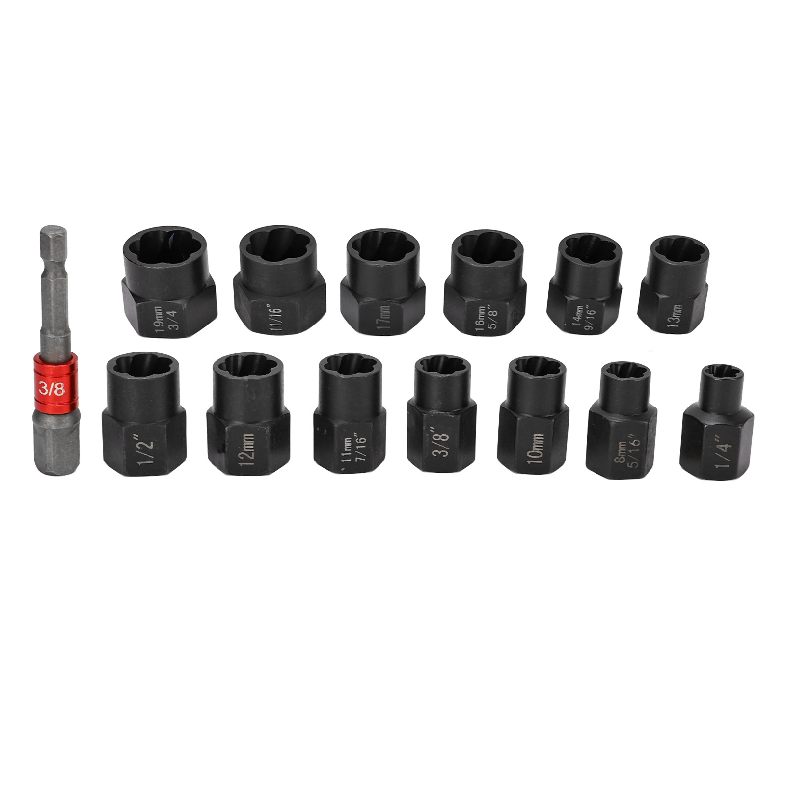 3/8"-sechskantschrauben-ausdreher-set (14-teilig) Für Beschädigte Und Verrostete Schrauben.