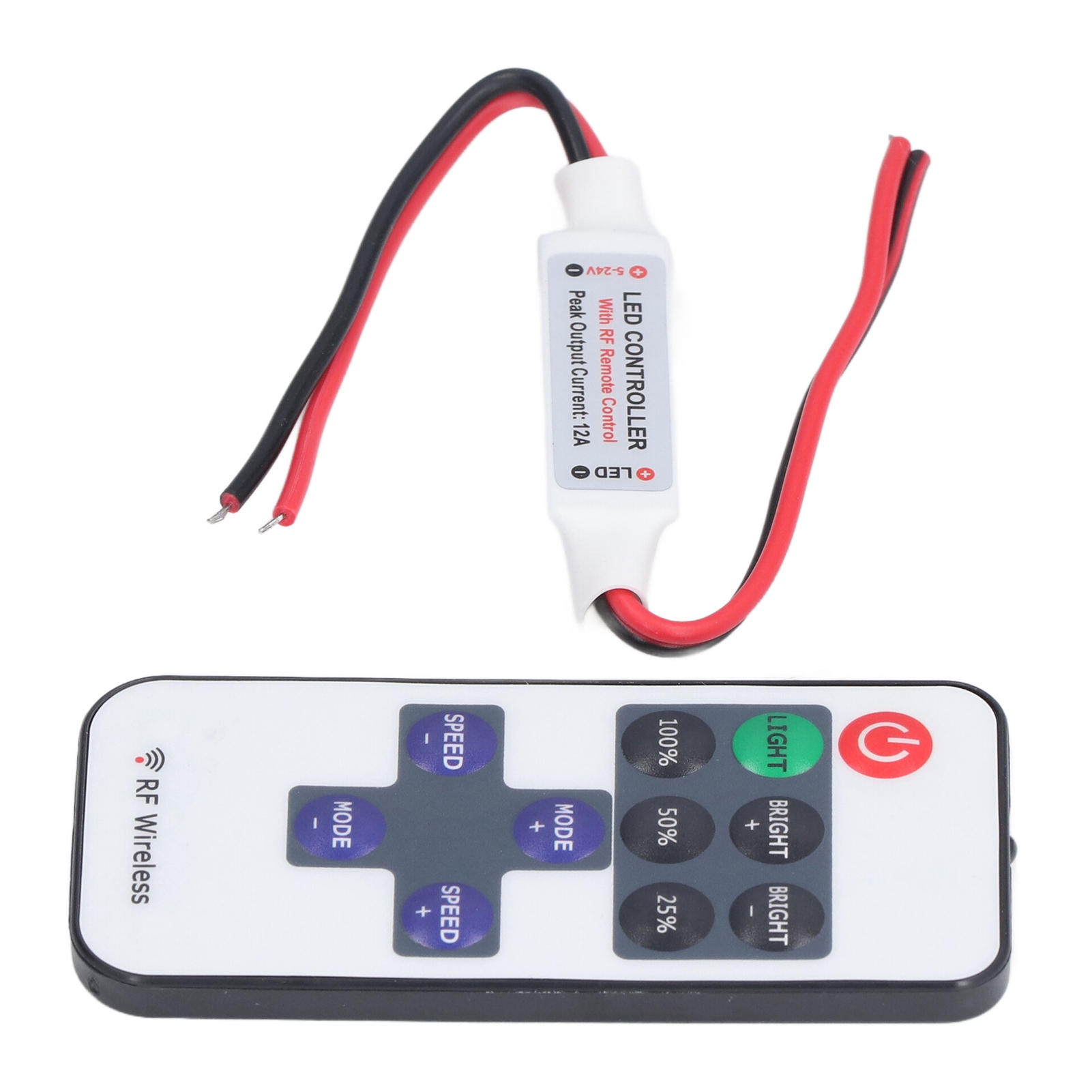 11-tasten-rf-fernbedienung, Drahtlose Led-mini-controller, Dimmer, Rote Und Schwarze Kabelgebundene Schnittstelle