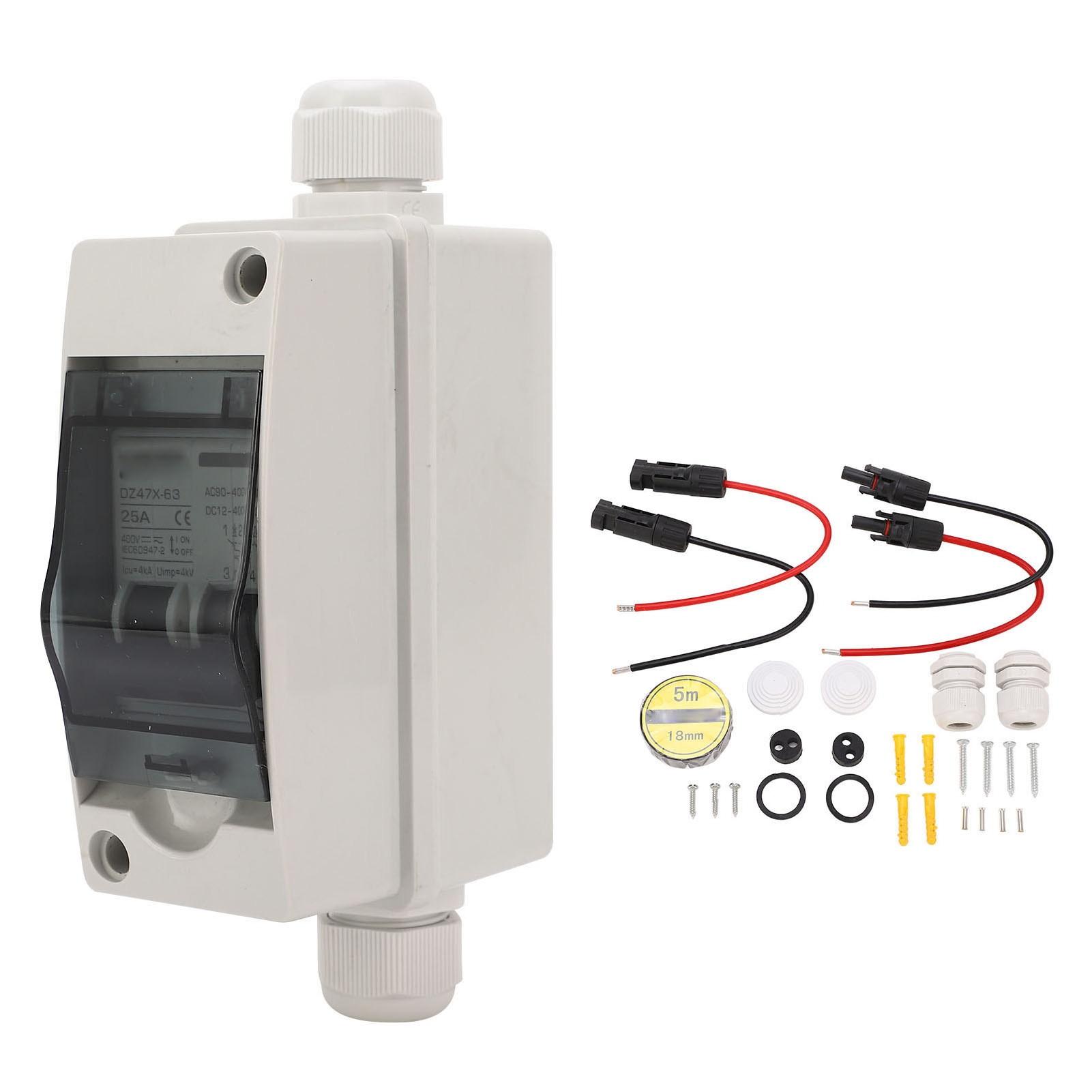 25-a-photovoltaik-leistungsschalter Mit Ip65-schutzgehäuse, 12–400 V Dc / 90–400 V Ac