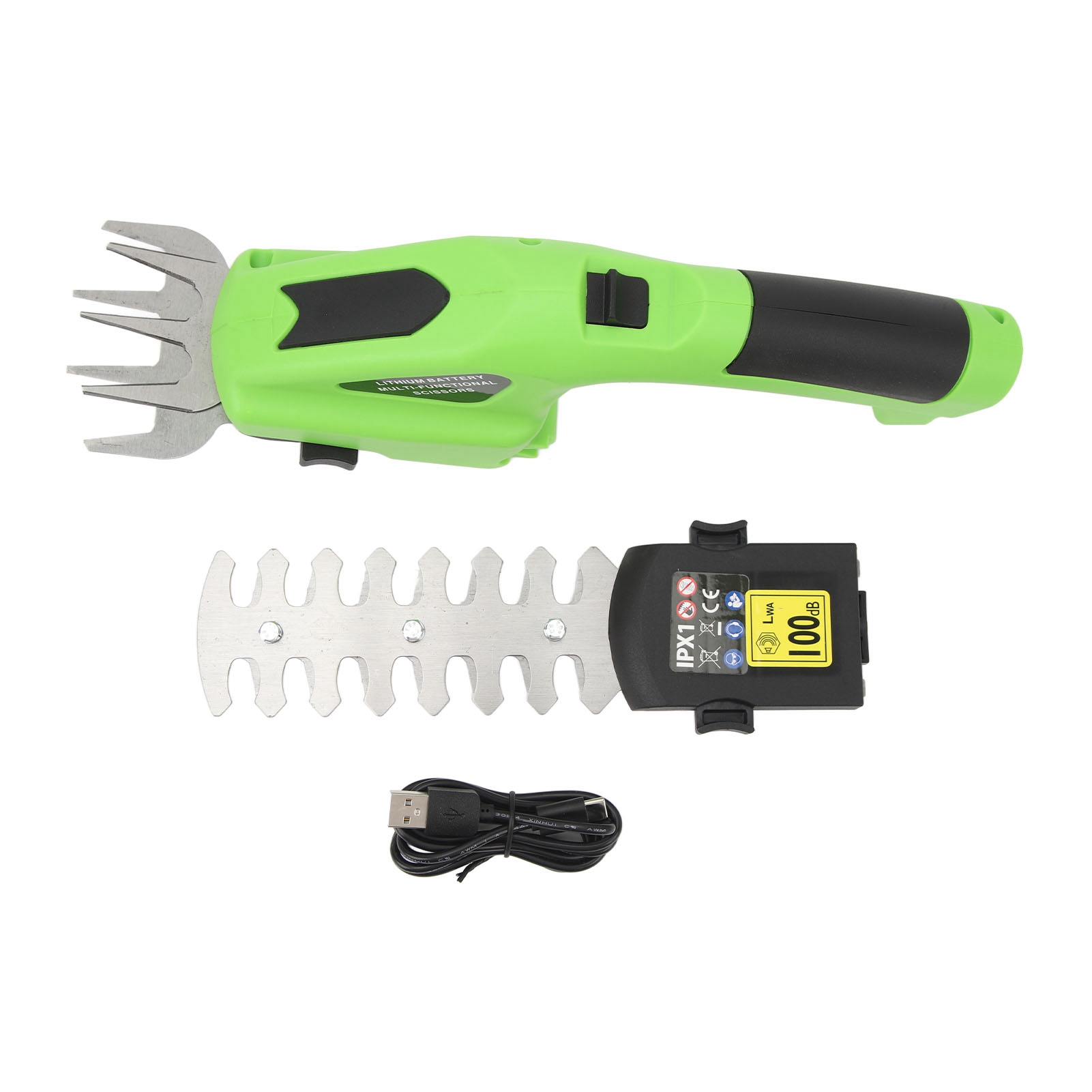 Akku-heckenschere, Strauchschere, Tragbarer Rasentrimmer, 7,2 V 2,0 Ah Akku, Usb-ladefunktion