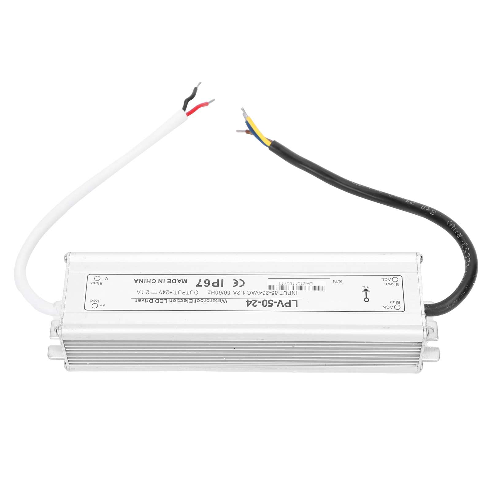 Wasserdichtes Netzteil Von Berm, Steuertransformator Aus Aluminiumlegierung, 24 V Dc, 50 W, Lpv-50-24