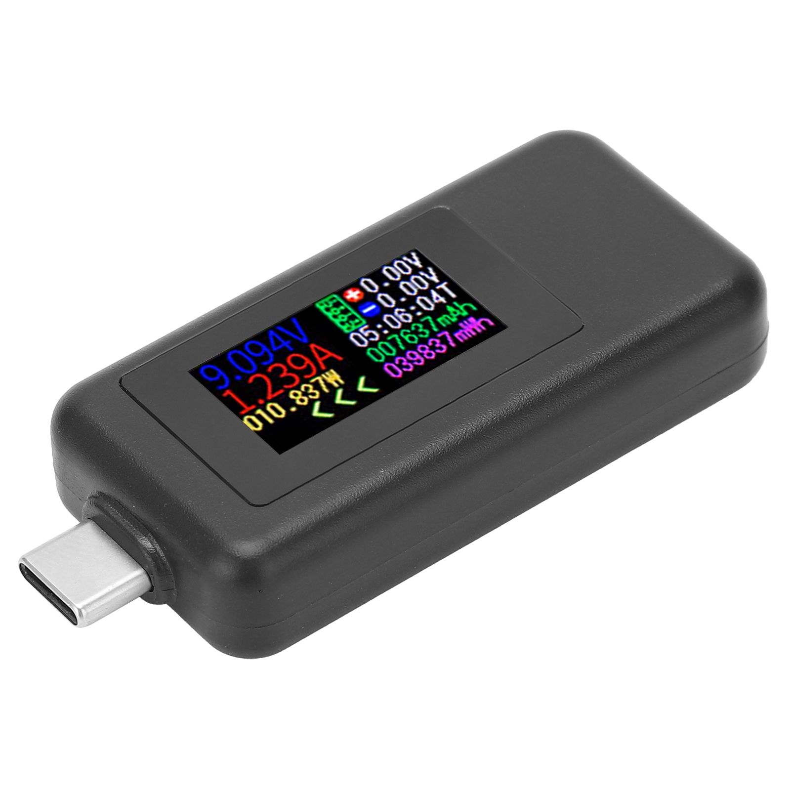 2-in-1 Usb-c-leistungsmessgerät: Voltmeter, Amperemeter, Farbdisplay, Dc 4–30 V