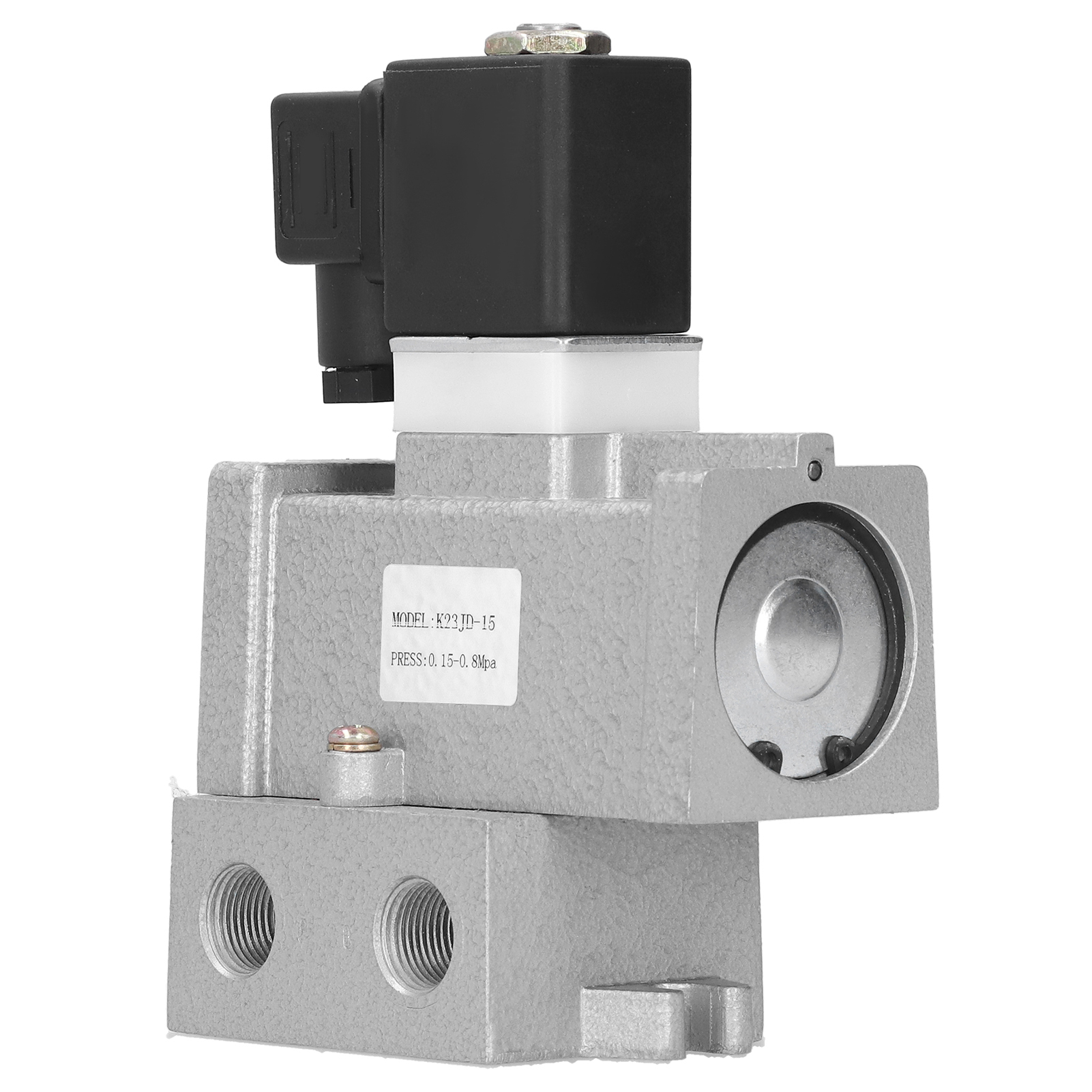 G1/2"-magnetventil Mit Absperrfunktion, 2 Positionen, 3 Wege, Aluminiumlegierung K23jd-15dc12v