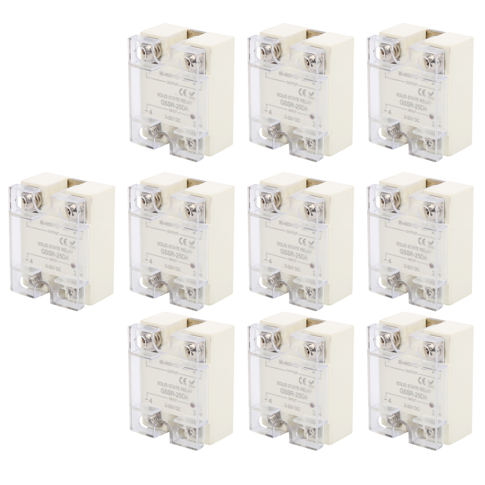 Packung Mit 10 Gssr-25da 25a Halbleiterrelais (ssrs), Dc/ac-gesteuert, Für Automatische Steuerungsanwendungen
