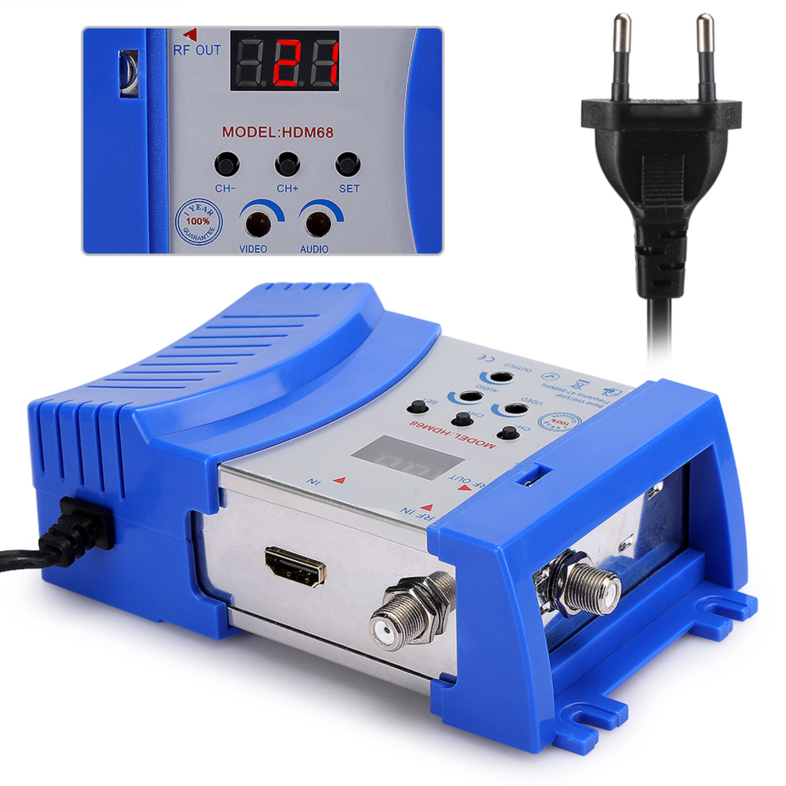 Hd-modulator Hdm68 Analog Rf Vhf/uhf High Definition Multimedia Interface Computerzubehör Eu-stecker 100–240 V
