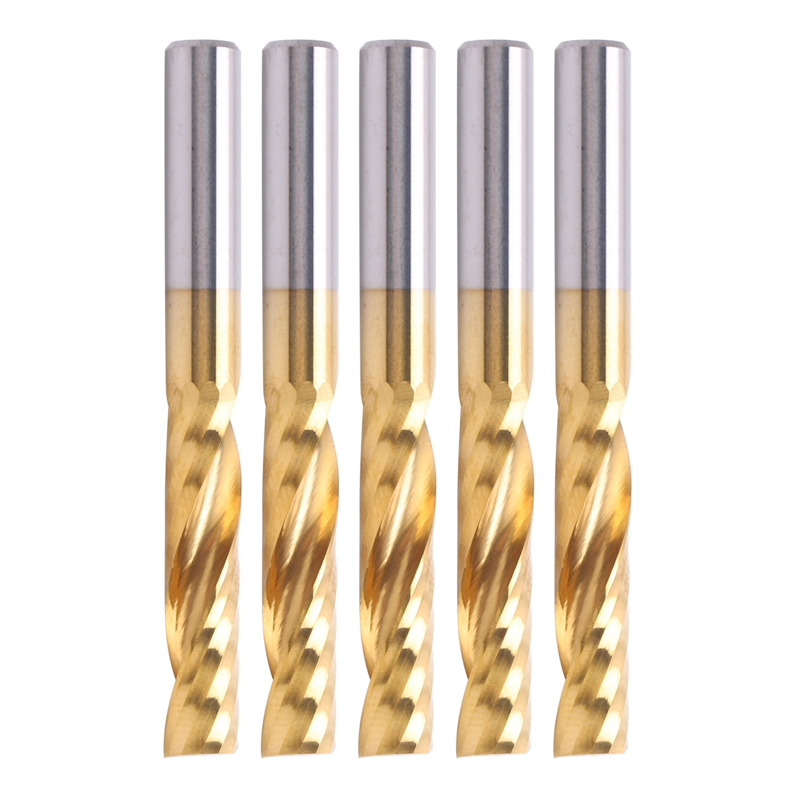 Satz Mit 5 Professionellen Spiralfräsern Für Metall, 6 X 28 X 55 Mm, Für Cnc-fräsen