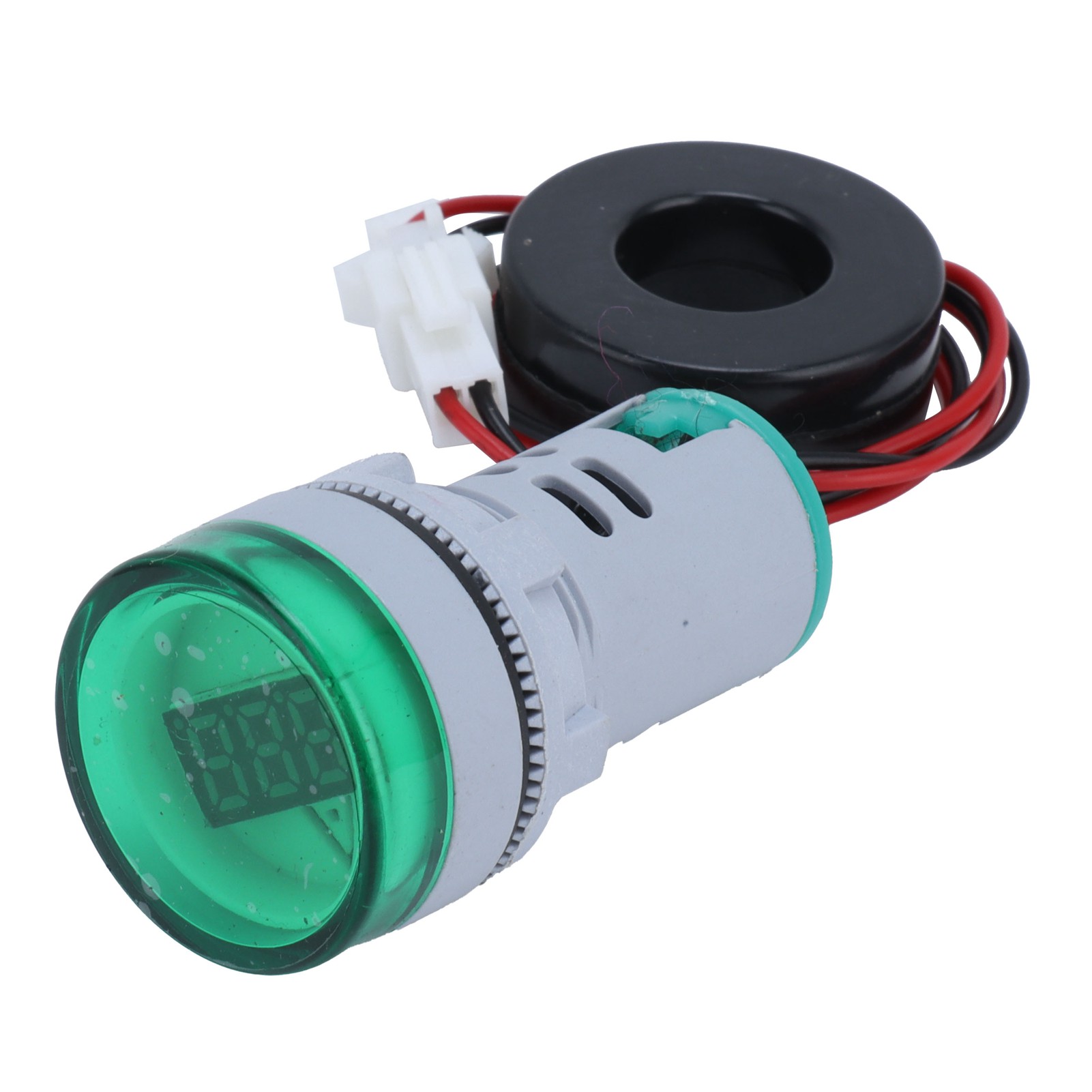 Rundes Und Präzises Digitales Amperemeter Mit Kontrollleuchte, 220 V Wechselstrom, Ad16-22dsa Grün